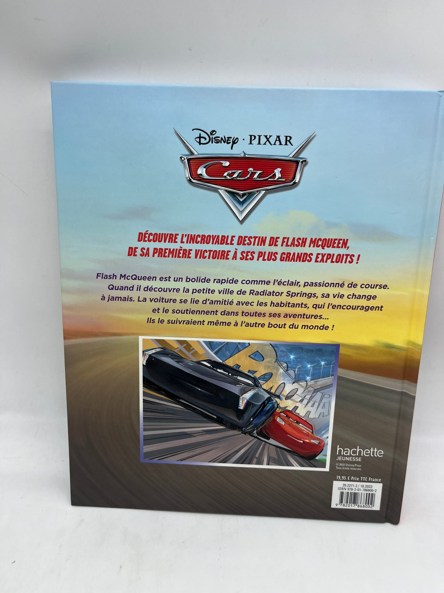 Livre histoire Disney La grande Aventure Cars Flash macqueen Neuf
