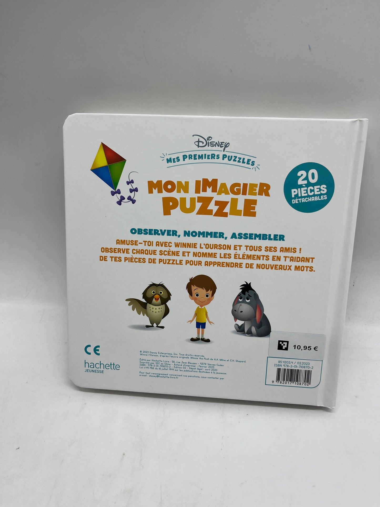 Mon imagier Livre Puzzle thème Winnie et ses amis Disney Baby avec ses 20 pièces détachables Neuf