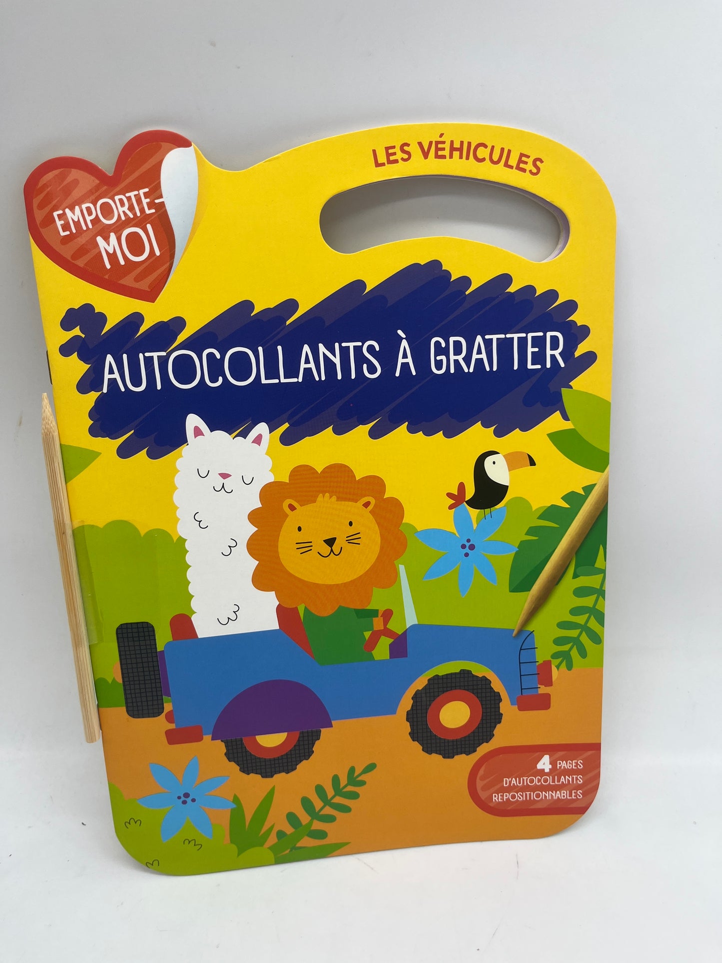 livre d’activité Autocollant à gratter avec son stylet thème les véhicules YOYO édition Neuf