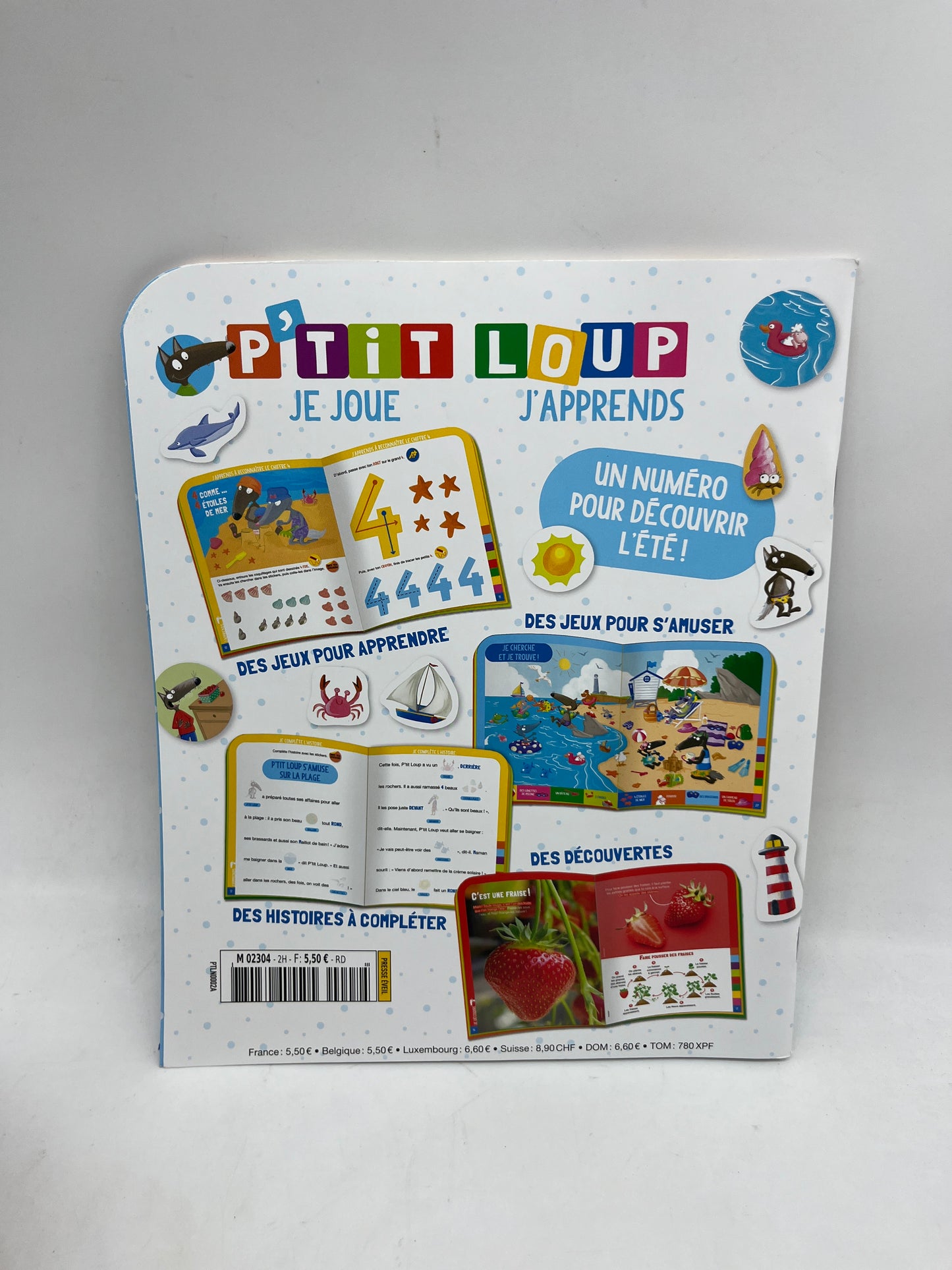 Livre d’activité magazine je joue j’apprends avec P’tit Loup Neuf ! Avec gommettes et imagier