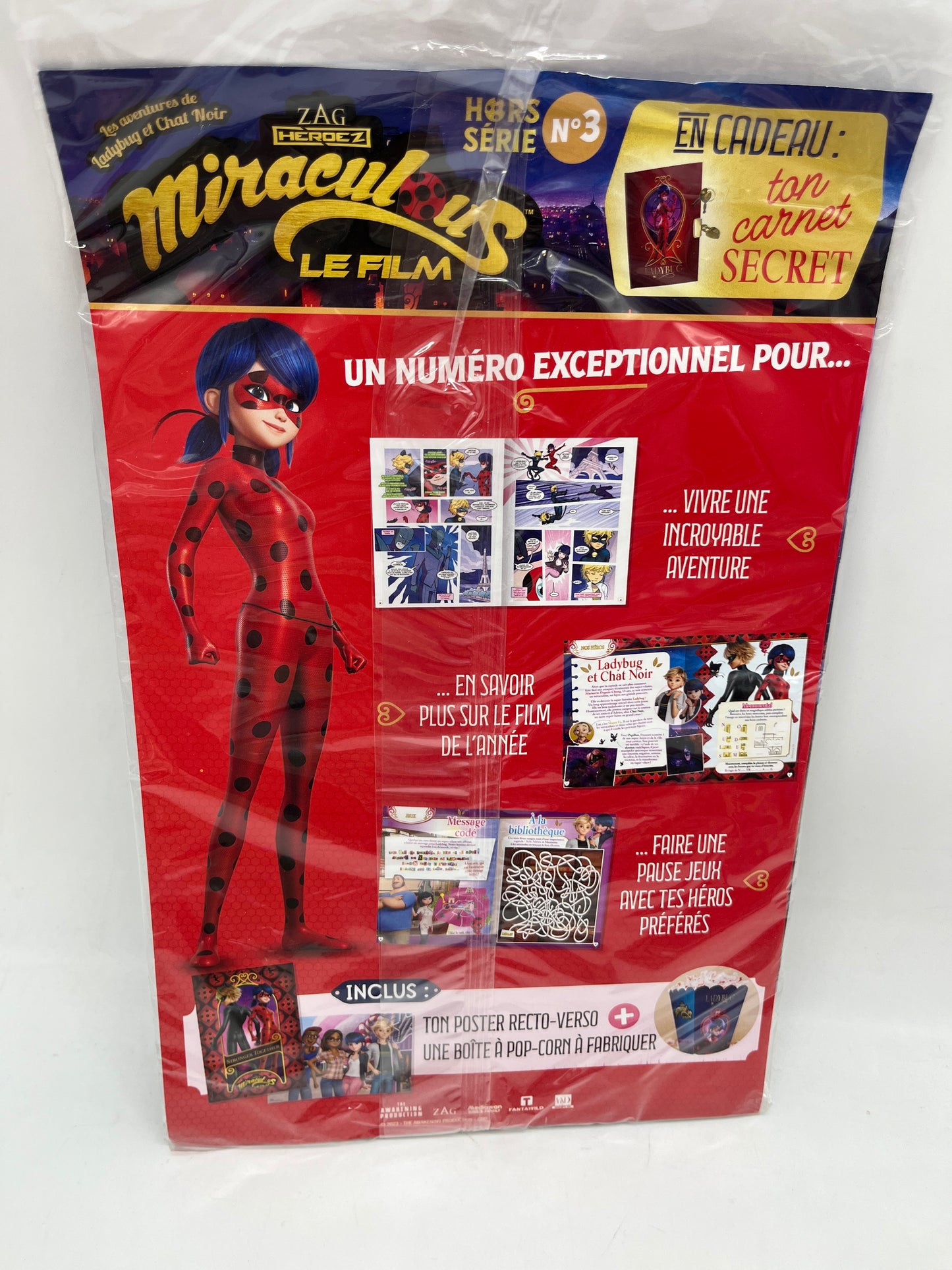 livre d’activité Magazine disney Miraculous Le film the movie hors série avec son carnet secret neuf !