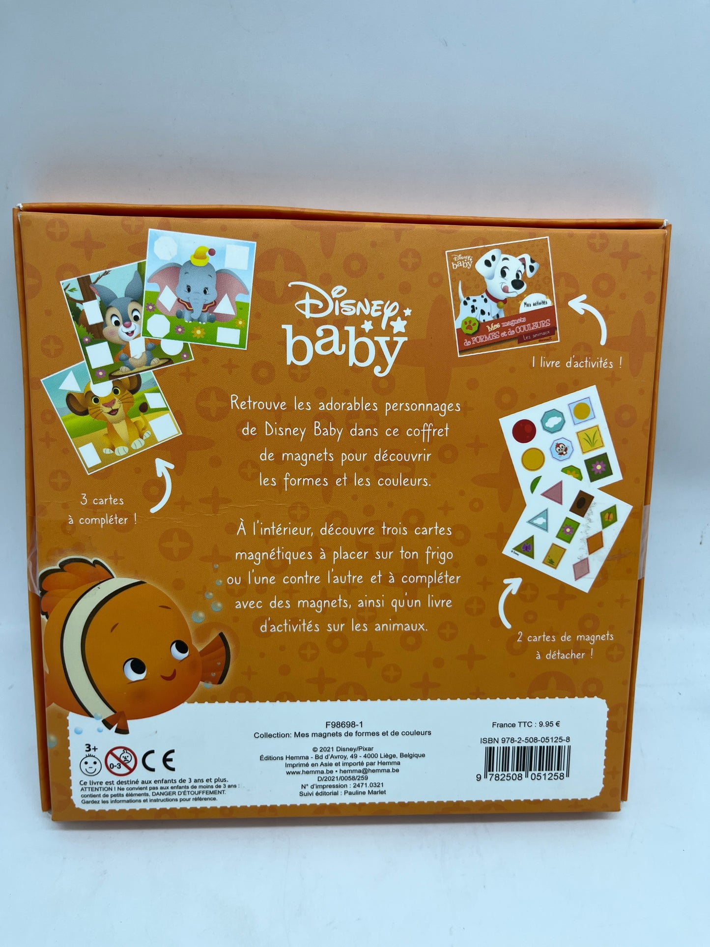Pochette d’activité mes magnets de forme de couleur Disney baby théme les animaux neuf