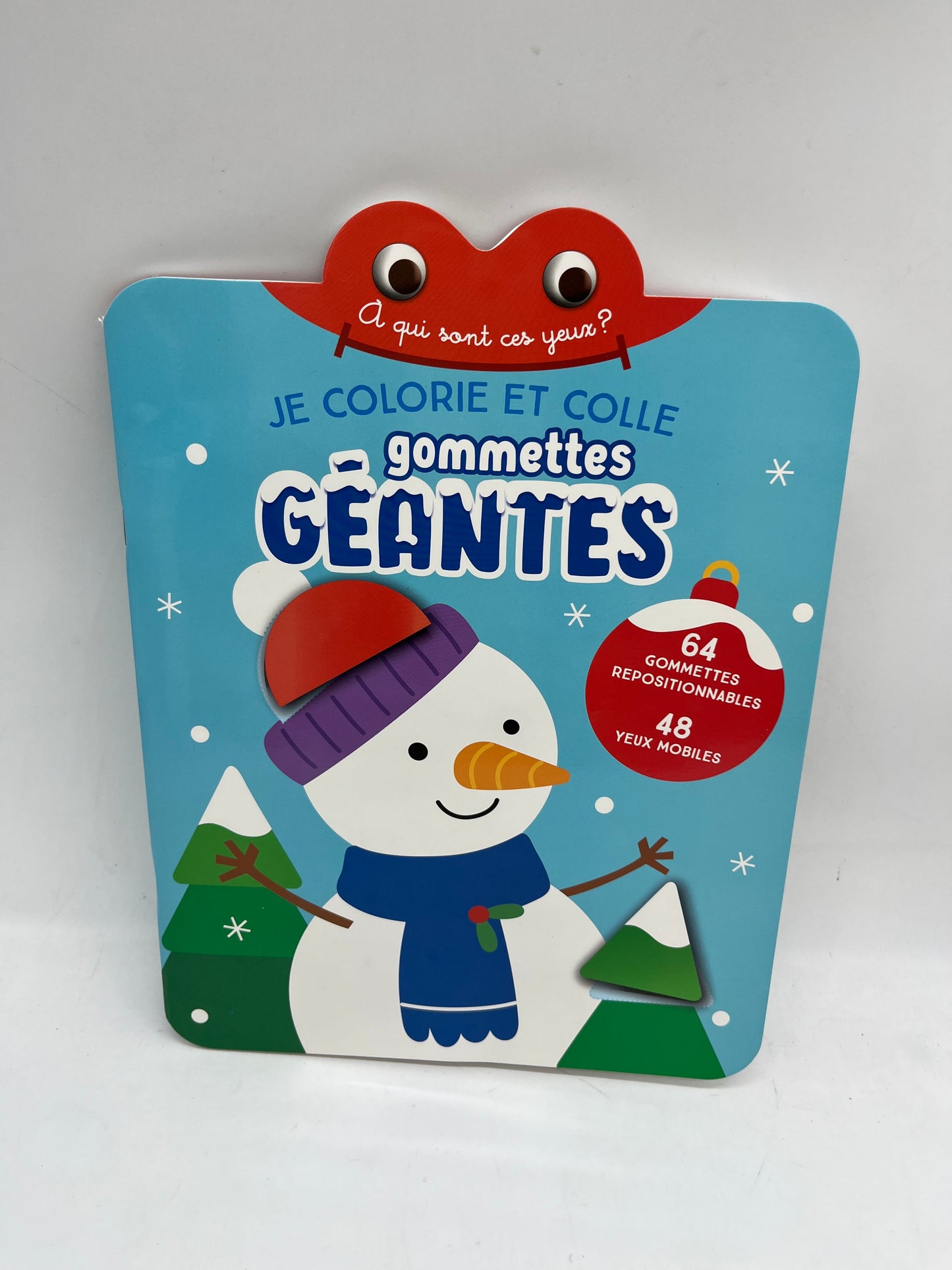 Livre d’activité Magazine Je colorie et colle avec autocollant géant et repositionnable thème Noël Neuf