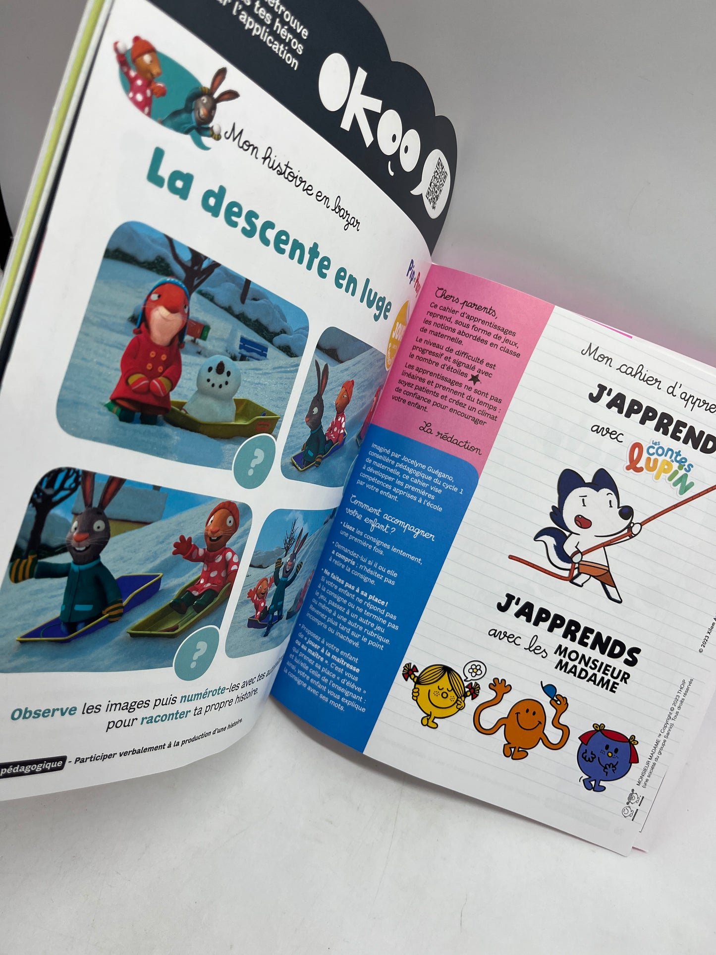 Livre d’activité Magazine OKOO j’apprends avec mes héros 3/6 ans neuf !