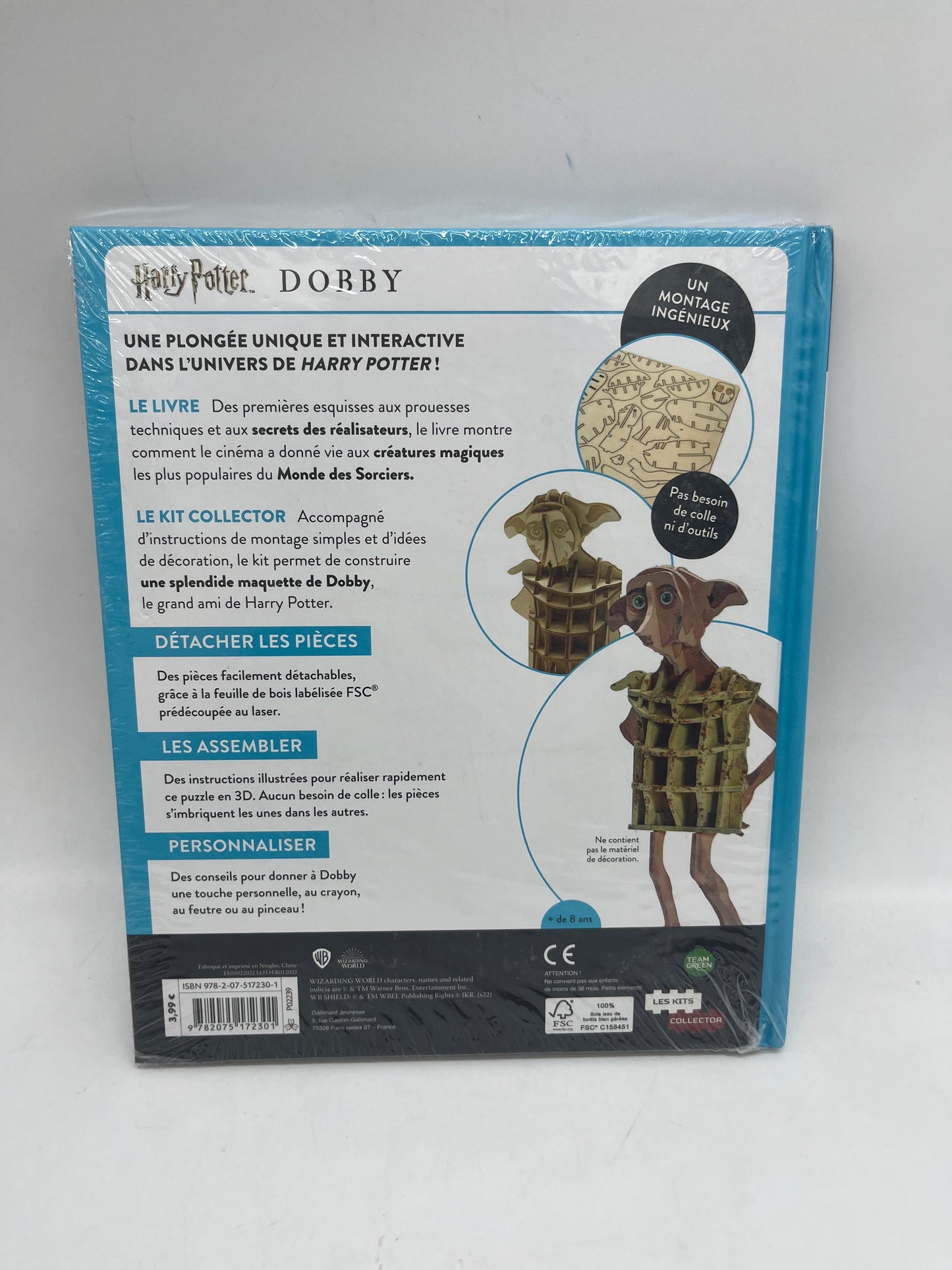Livre Harry Potter Les kits collectors avec sa maquette à construire modèle Dobby Neuf sous blister
