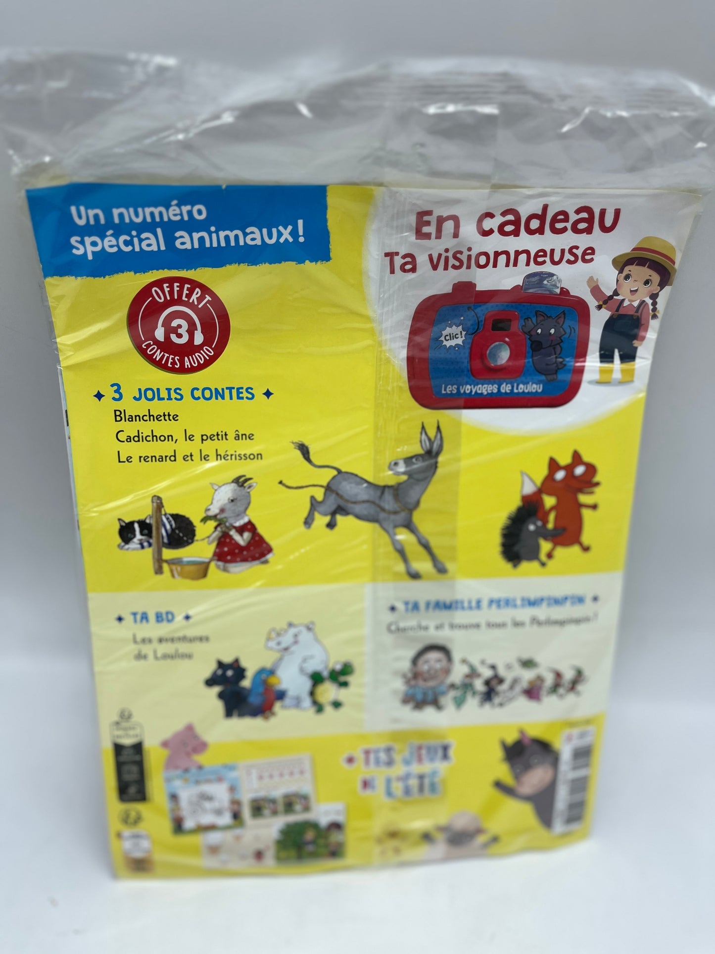 Livre d’activité Magazine Milles et une histoires avec ses contes à lire et à écouter thème à la ferme avec sa visionneuse Neuf !