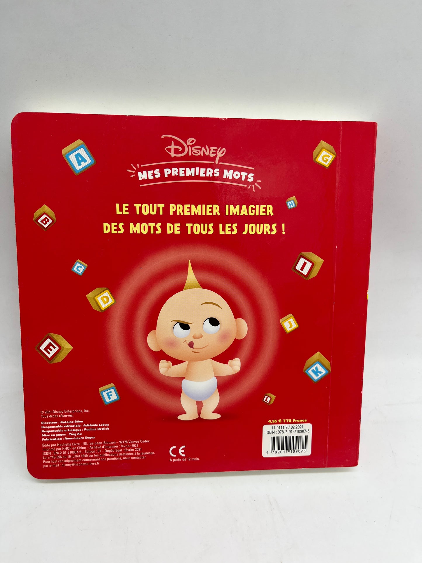 livre imagier mes premières mots Disney Baby thème les jeux entièrement cartonné Neuf