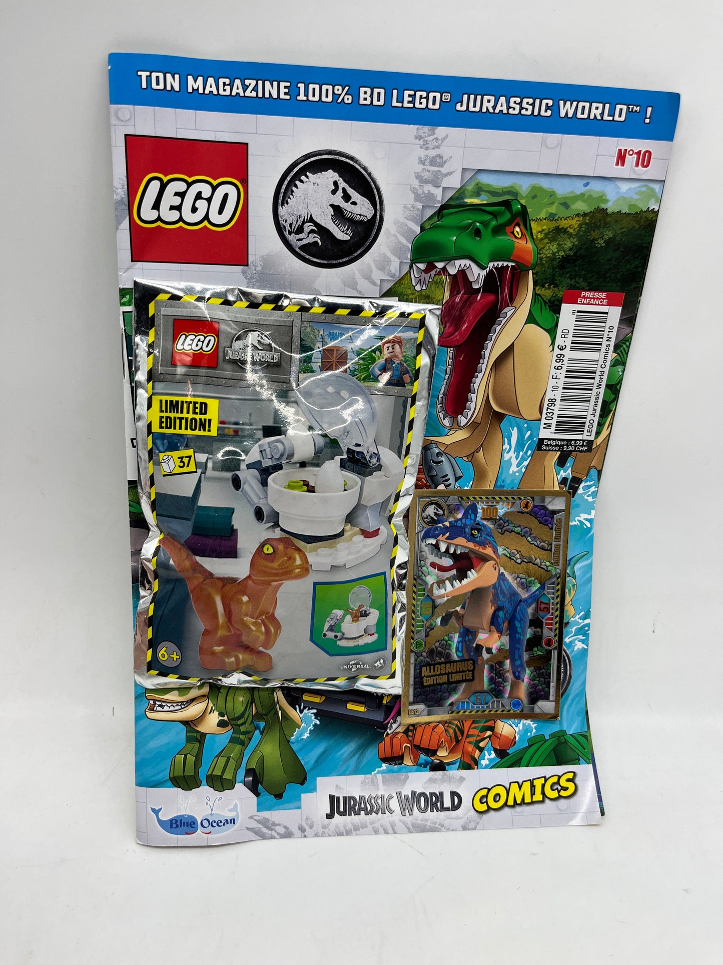 Livre d’activité Magazine Lego Jurassic World comics sa mini figurine Raptor numéro 10 neuf sous blister