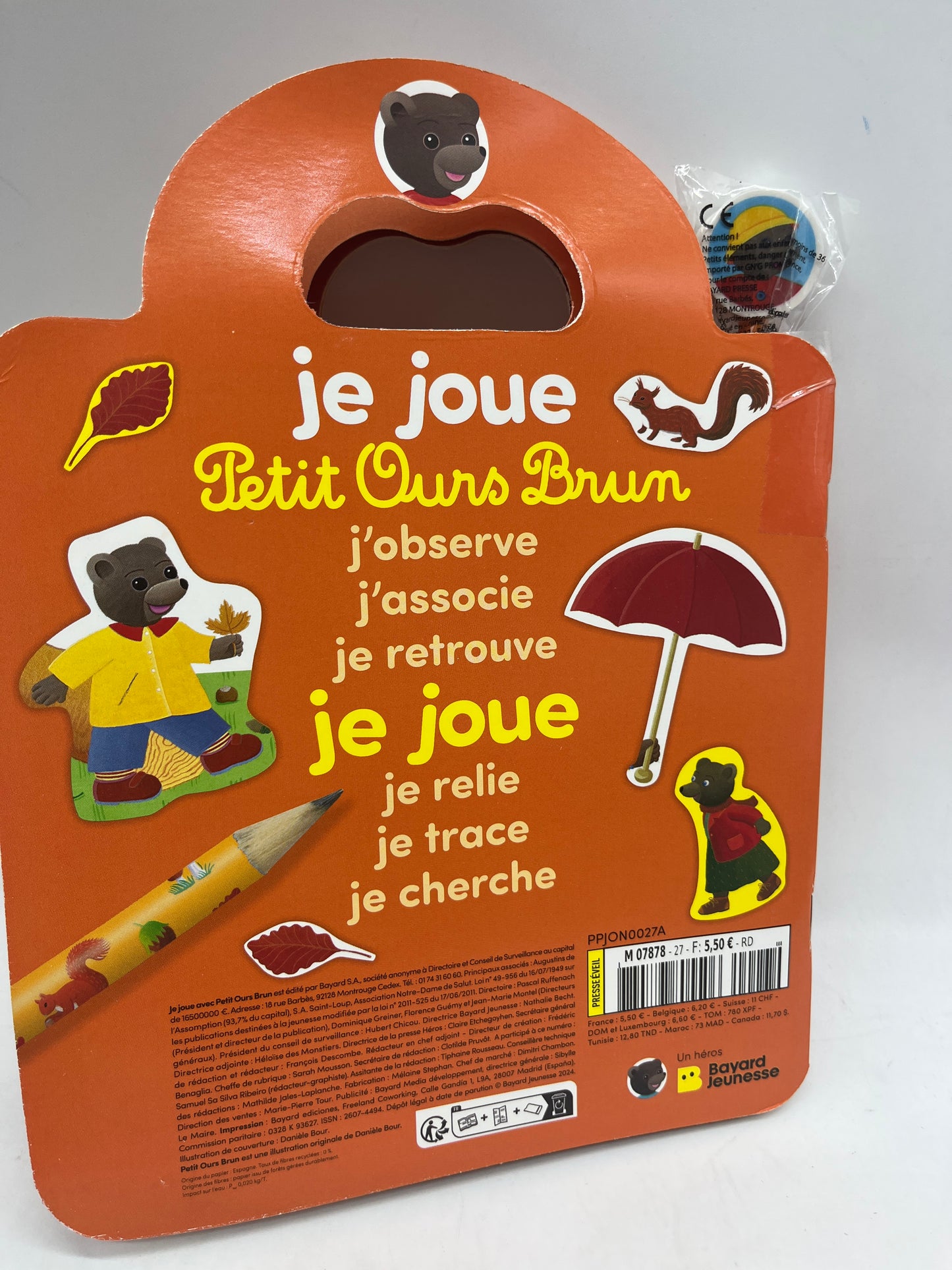 Magazine Je joue avec Petit ours brun jeux histoire stickers thème l’automne Neuf !