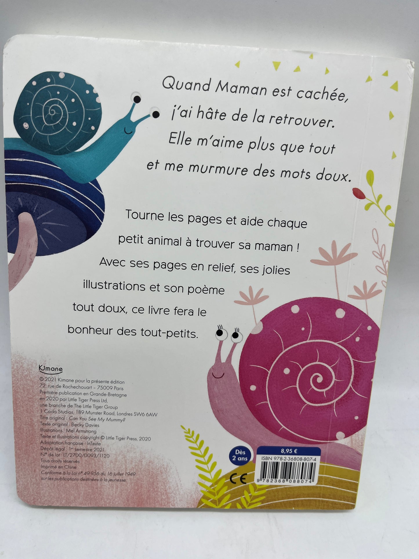Livre histoire Cache cahe avec maman neuf éditions Kimone spécial fête des mamans