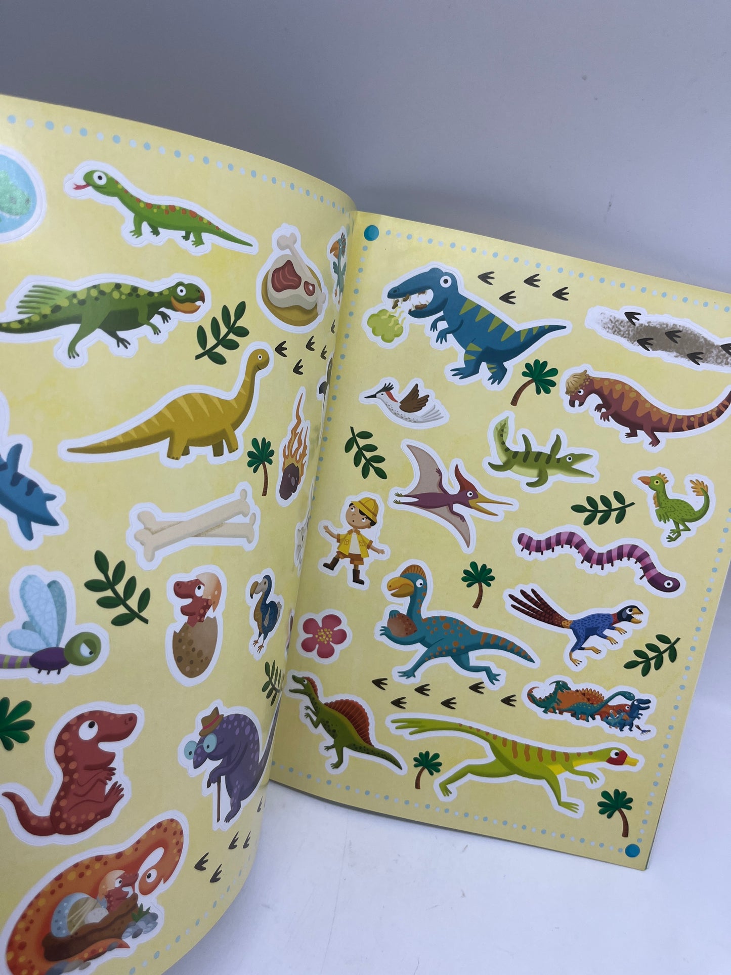livre d’activité Jeux 100 choses les plus amusantes Special les dinosaures lis colle et joue avec les dinos Neuf
