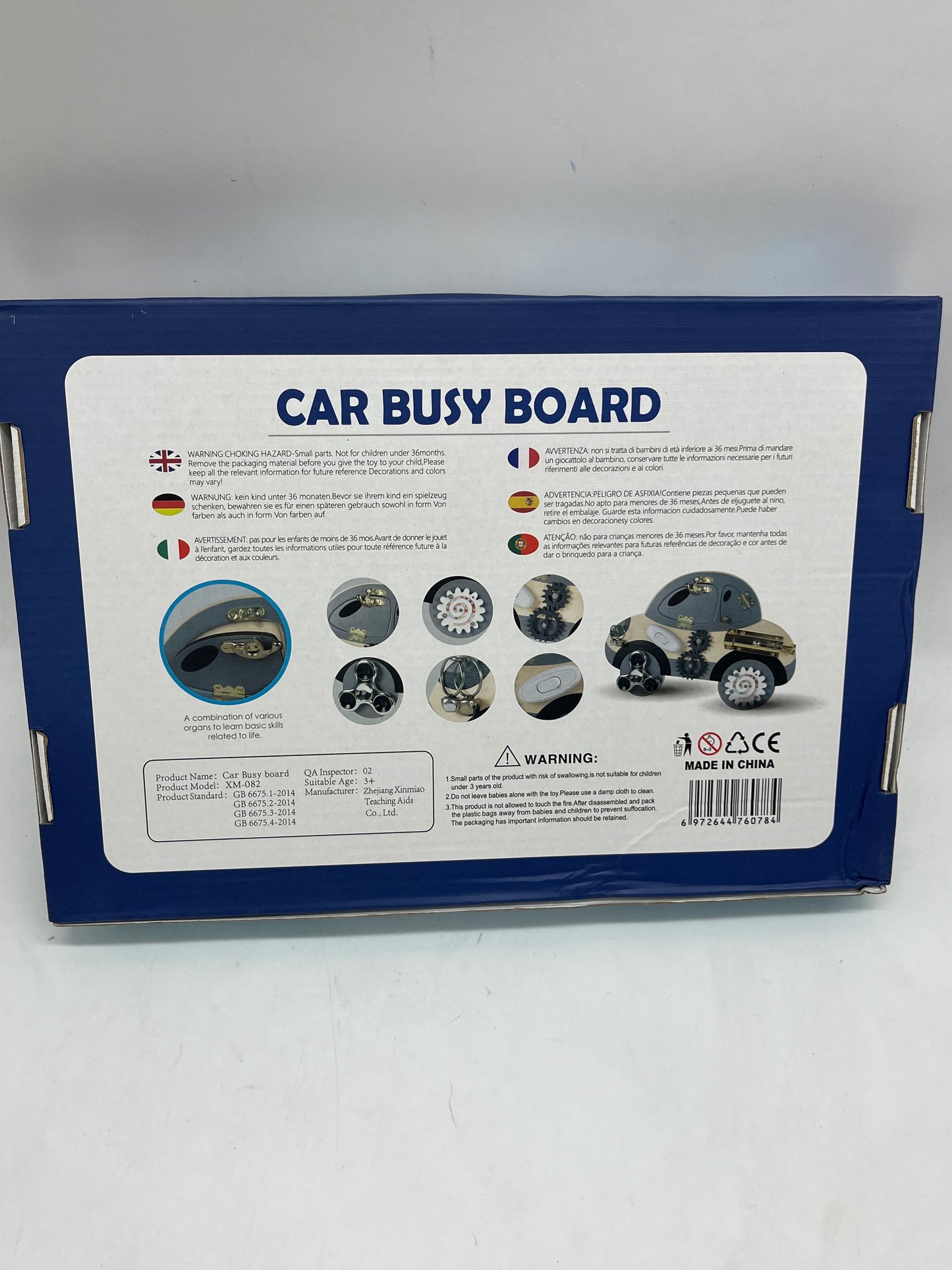 Jouet jeu activités apprentissage
motricité Tableau d’activités Busyboard En forme de voiture Neuf