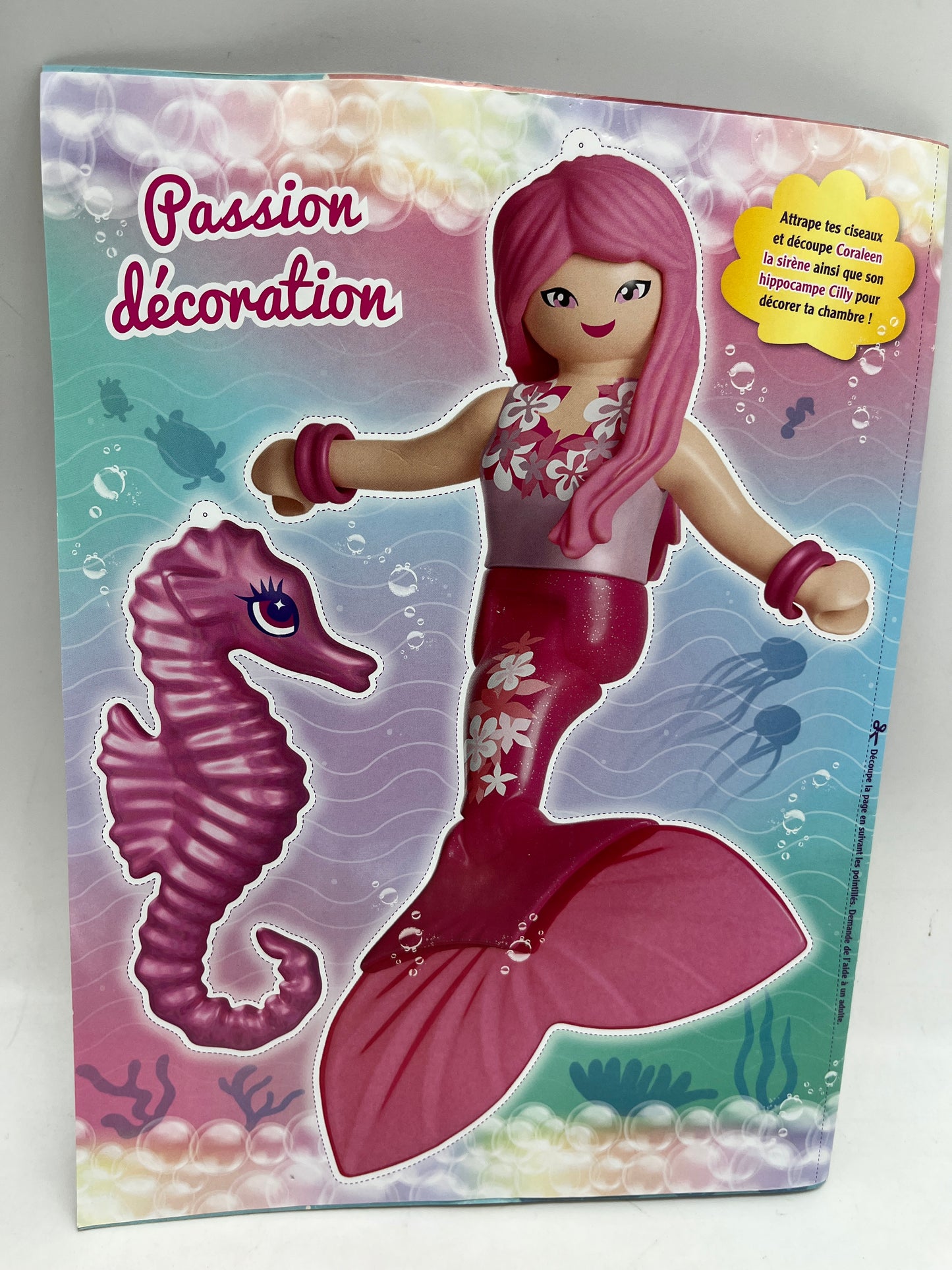 Livre D’activité magazine Playmobil girls avec sa figurine bébé Sirène et son Hippocampe jamais ouvert Neuf