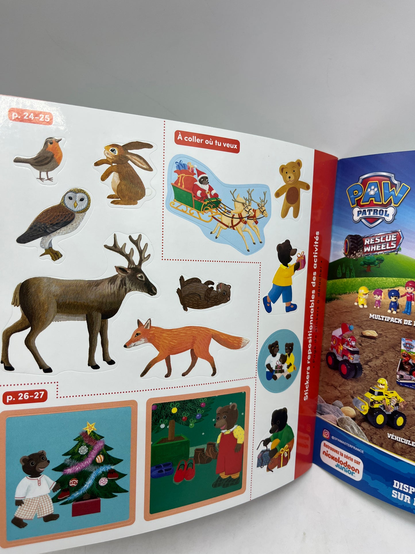 Livre d’activité magazine Les grandes histoires de Petit Ours Brun thème En attendant Noël Neuf !