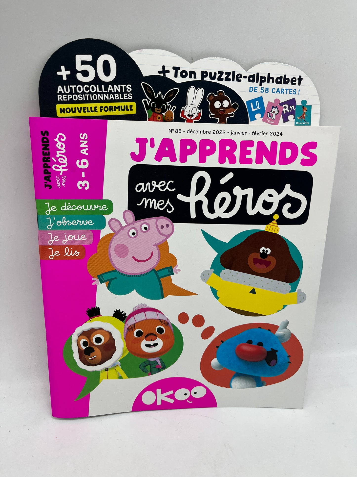Livre d’activité Magazine OKOO j’apprends avec mes héros 3/6 ans neuf !
