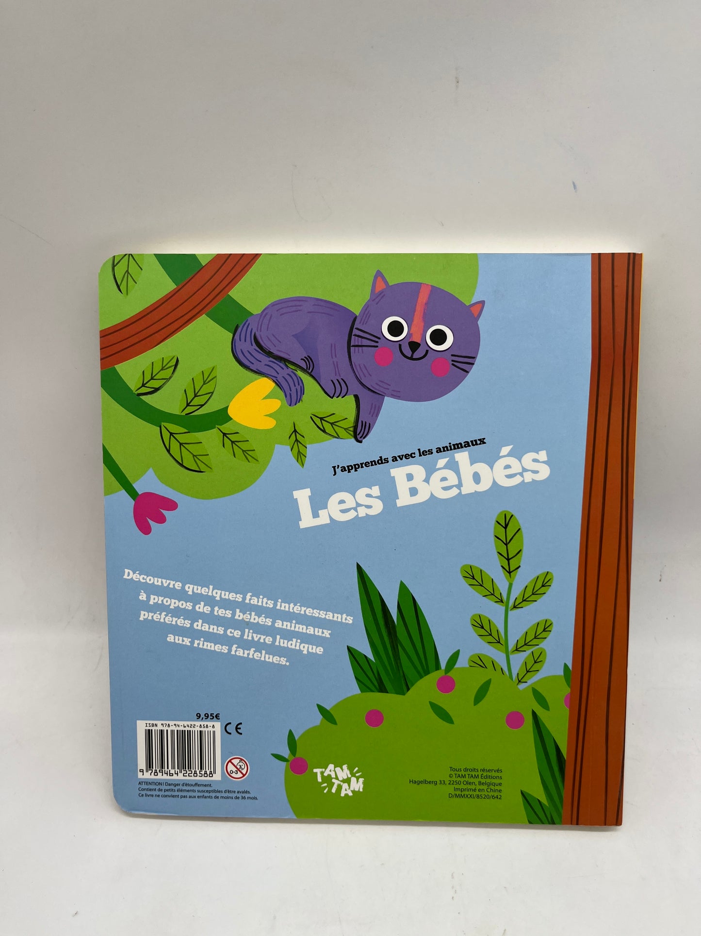 Livre histoire j’apprends avec les animaux tout cartonné thème les bébés animaux Neuf