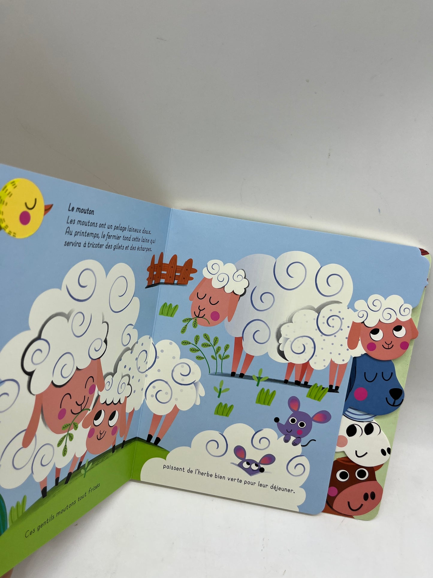 Livre histoire j’apprends avec les animaux tout cartonné thème la ferme Neuf
