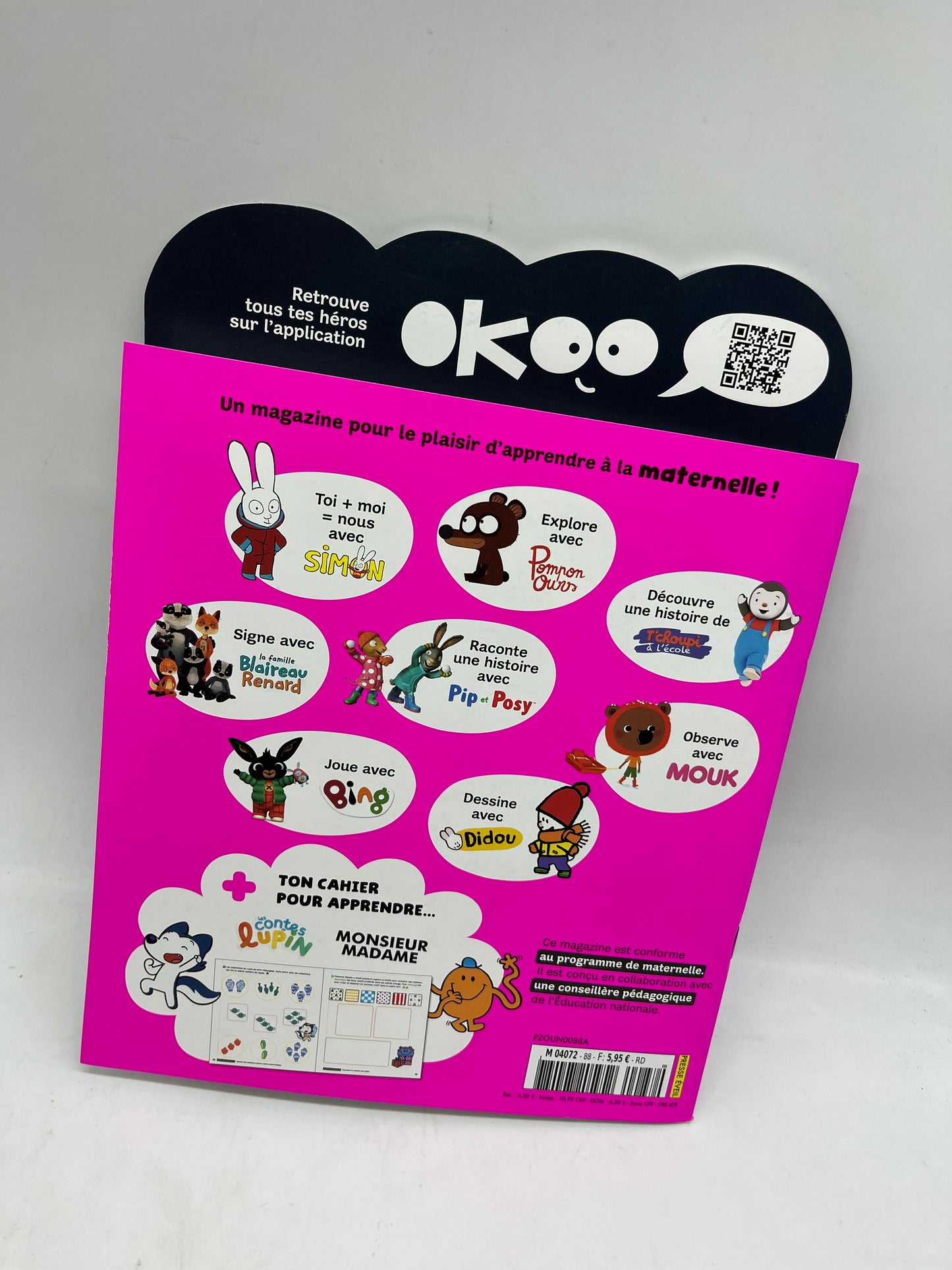 Livre d’activité Magazine OKOO j’apprends avec mes héros 3/6 ans neuf !
