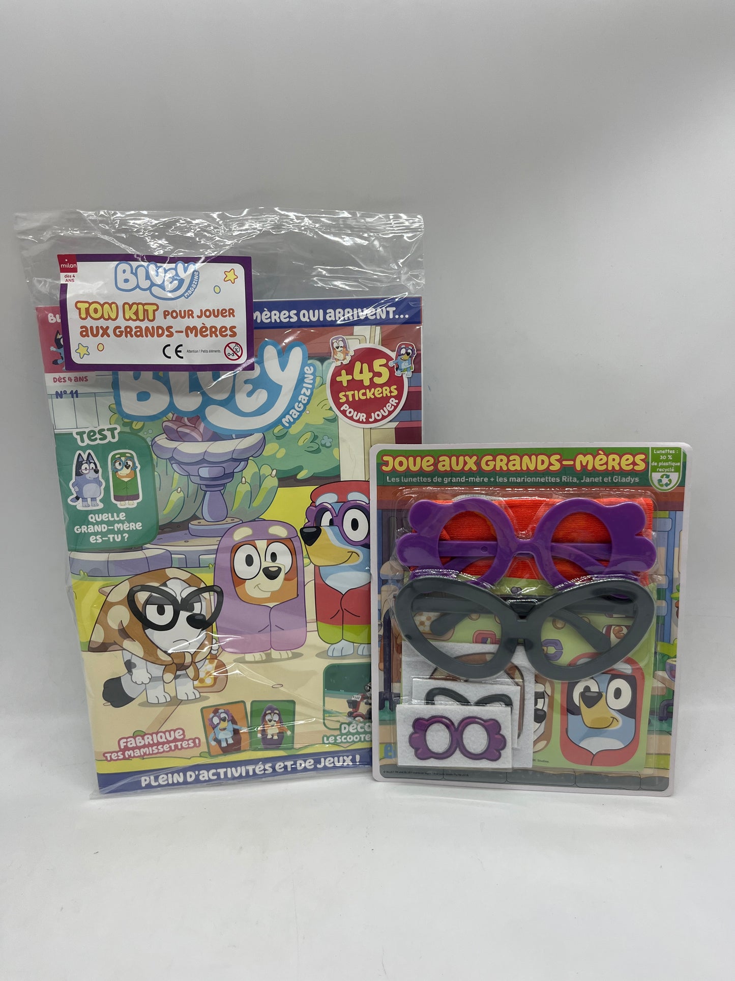 Livre d’activité magazine Bluey disney numéro 11 avec son kit pour jouer au mamies Neuf