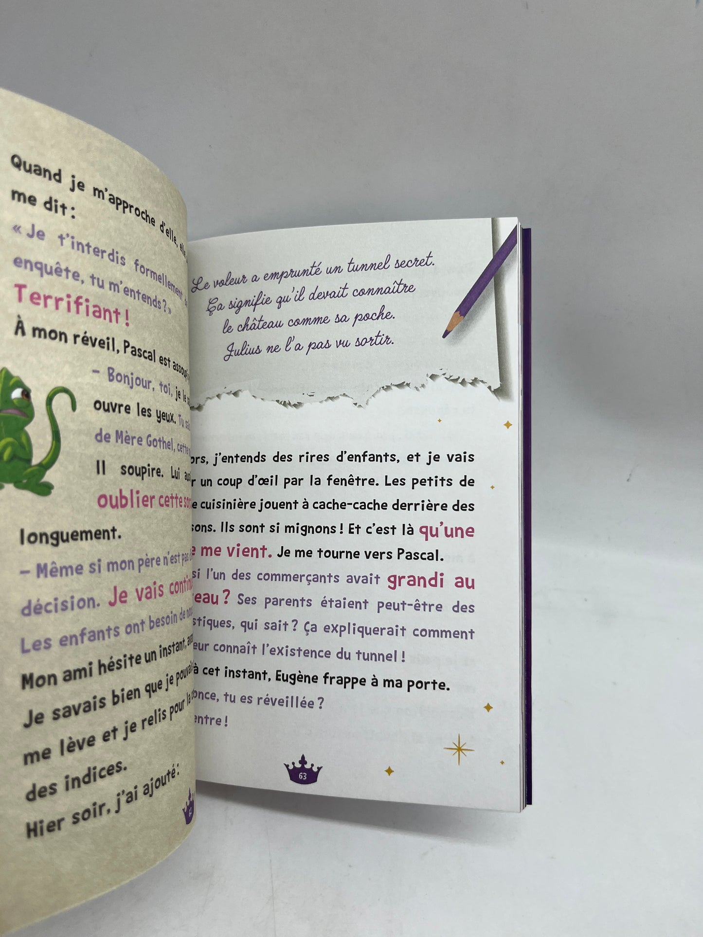 Livre Histoires Disney Princesses Les aventures de Raiponce enquête au royaumes Format poche Neuf