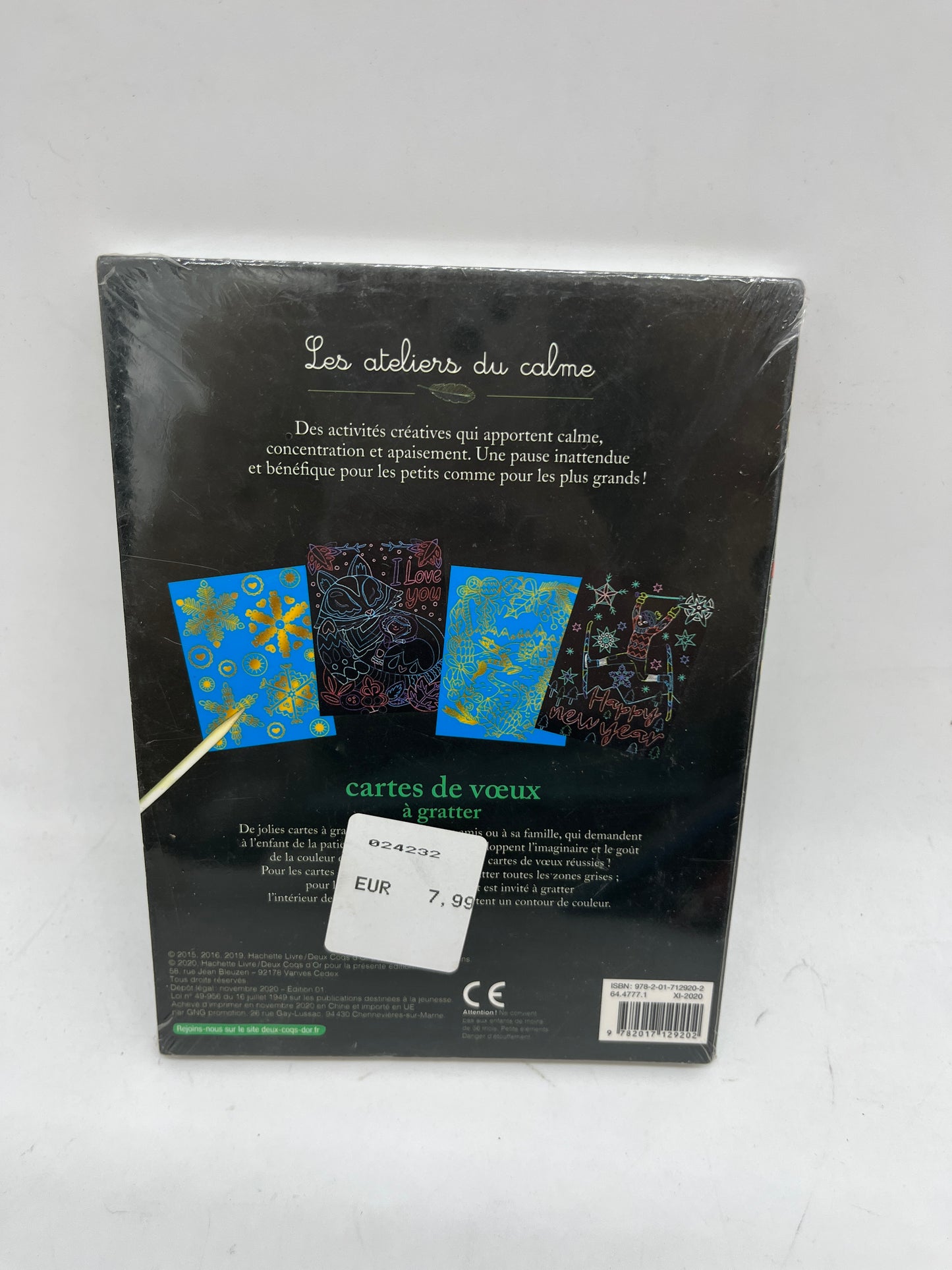pochette pack d’activité créative mes cartes de voeux à gratter les ateliers du calme Neuf