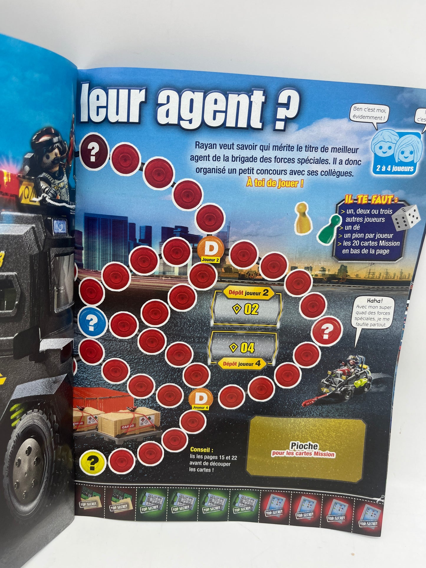 Livre D’activité magazine Playmobil mag presse avec sa figurine Rayan le plongeur des forces spéciales jamais ouvert Neuf