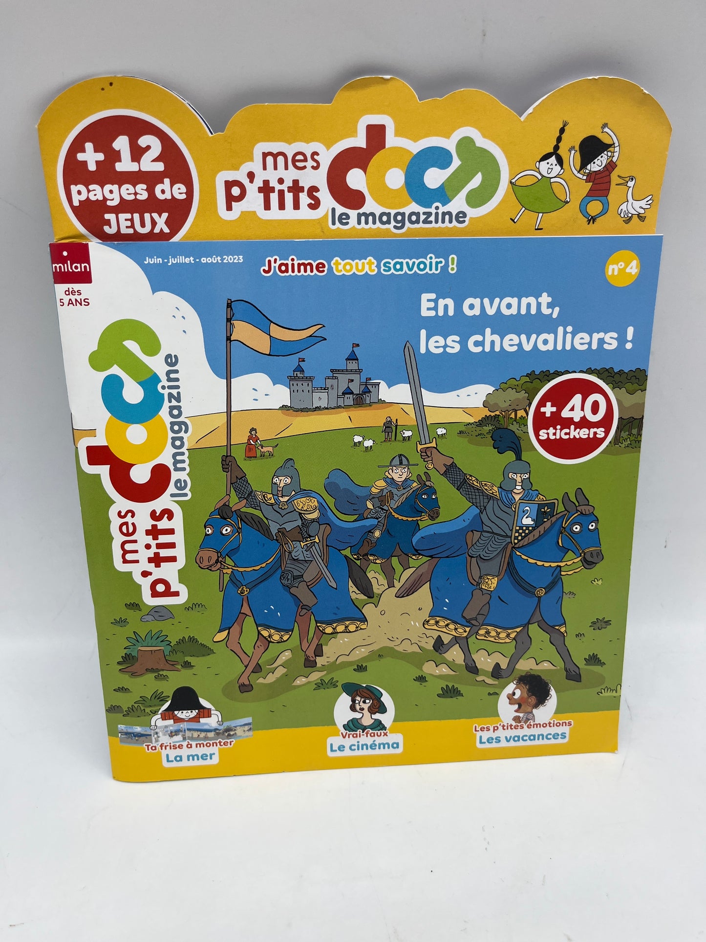 livre d’activité Magazine Mes P’tit doc thème avant les Chevaliers Neuf !