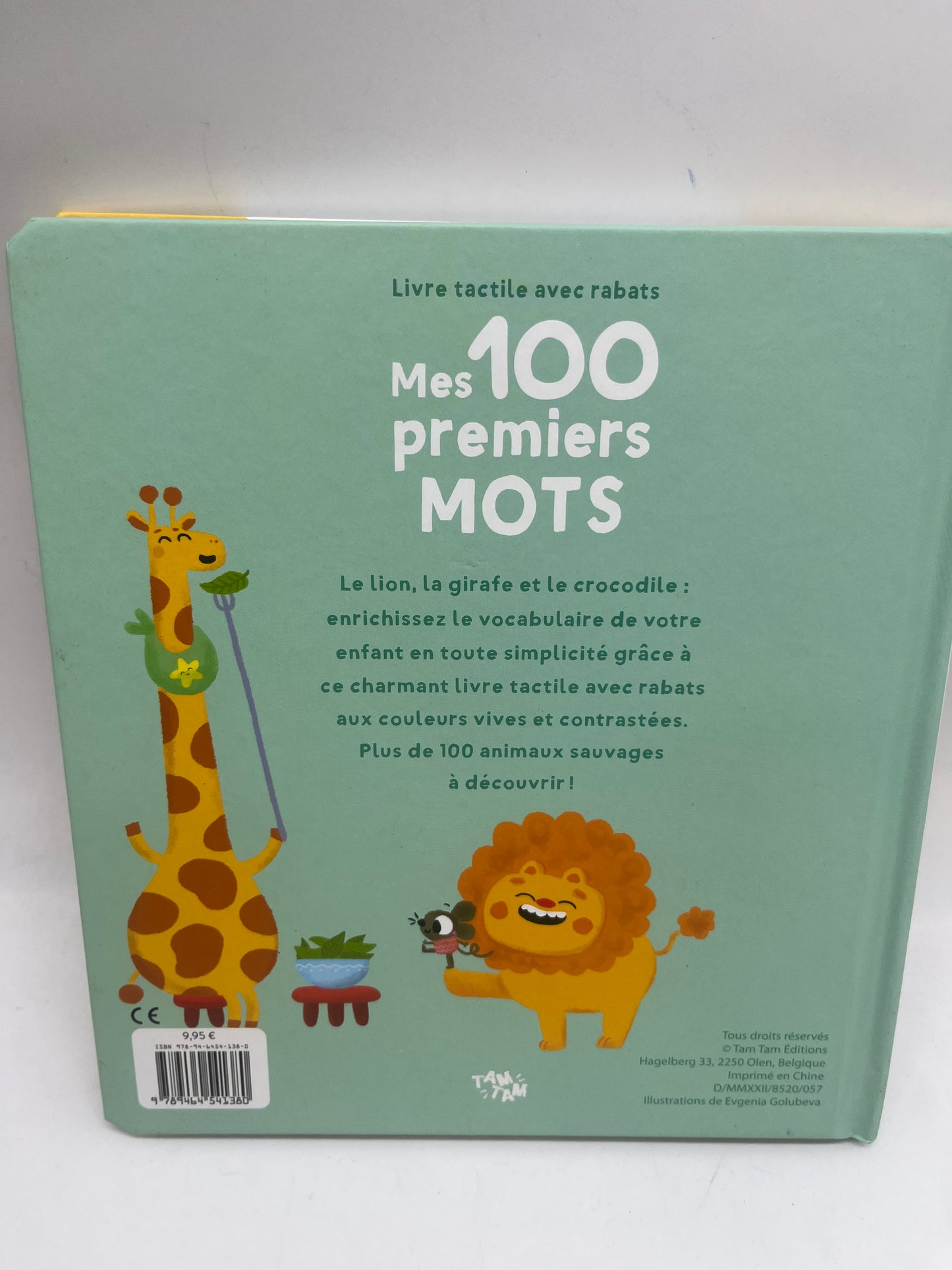 livre Mes 100 premiers mots à Rabats Ludique Mon album avec 100 rabats thème animaux sauvages Neuf