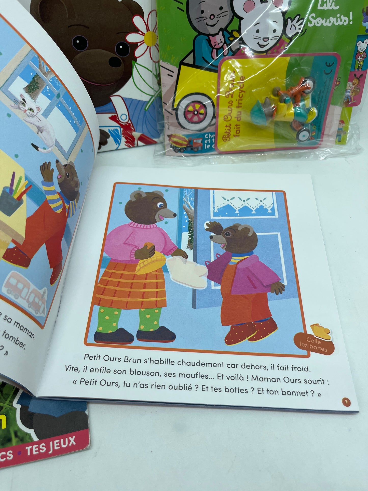 Lot de 5 livres d’activité Magazine Spécial Petit Ours Brun gommettes jeux histoire activités Neuf