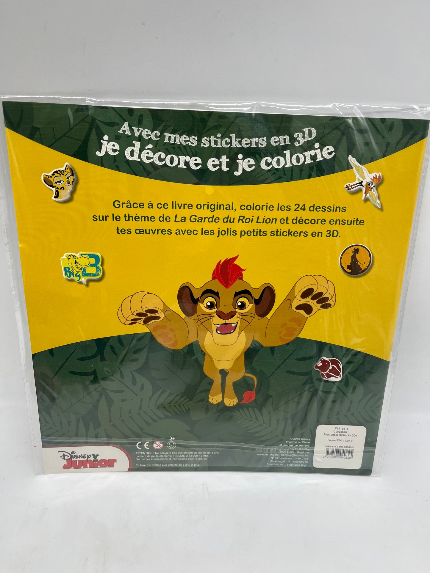 Livre d’activité Magazine Disney La garde du Roi Lion avec son décor ces stickers 3D Neuf