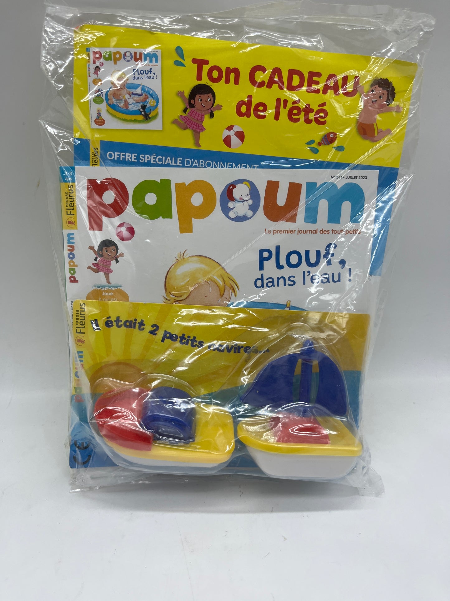 livre d’activité Magazine Papoum avec 2 bateaux Neuf !