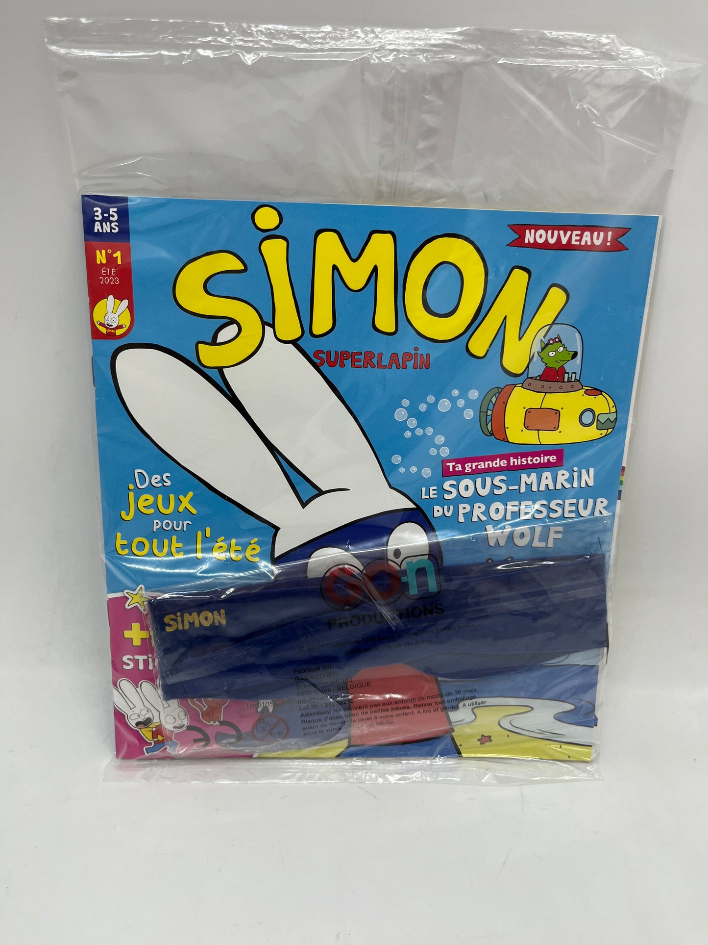 Livre d’activité Magazine Disney Simon Lapin blanc avec son masque Neuf sous blister