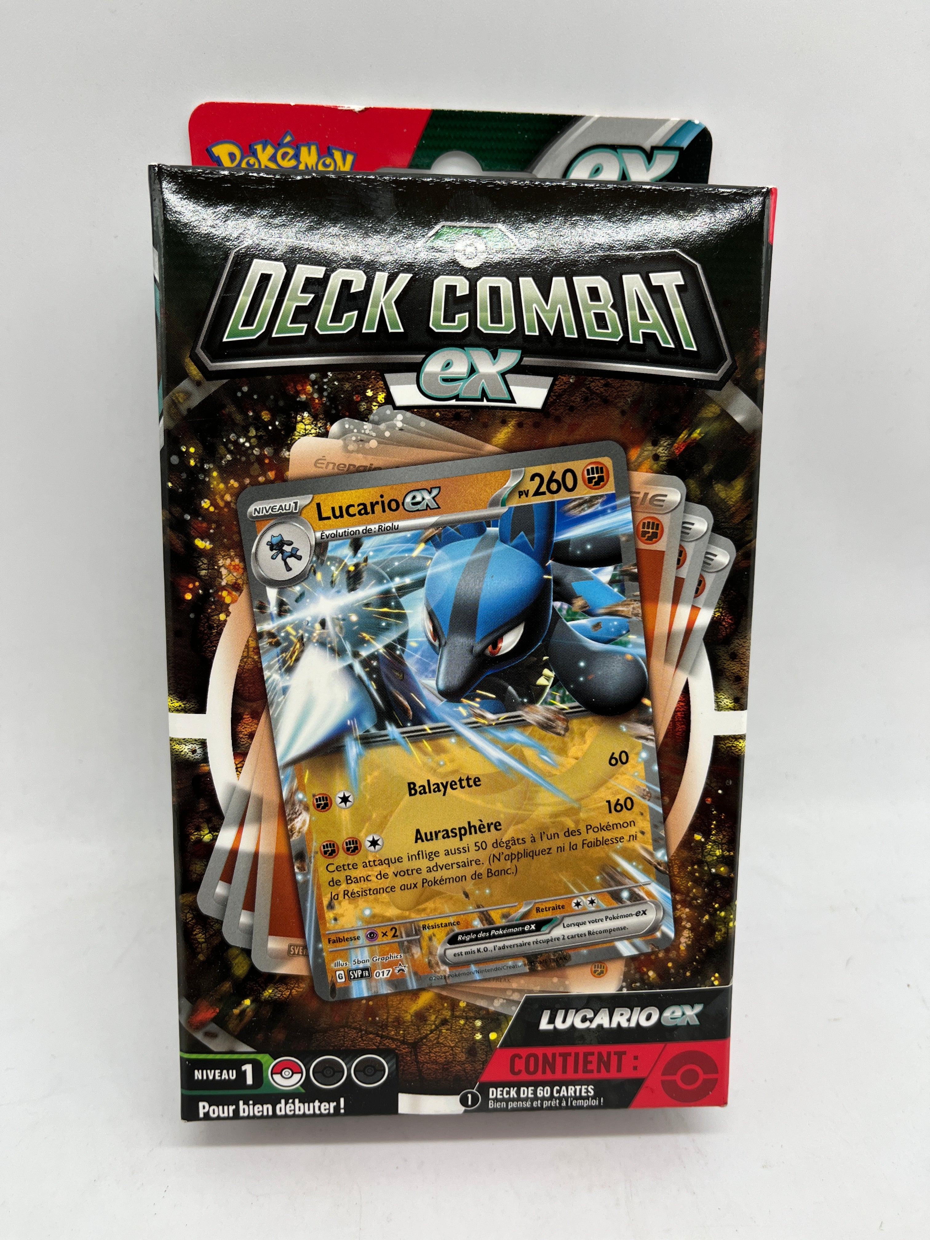 JCC Pokémon : Deck Combat Lucario-ex et Lot de 2 boosters (Deck de 60 JCC Pokémon : Deck Combat Lucario-ex et Lot de 2 boosters (Deck de 60