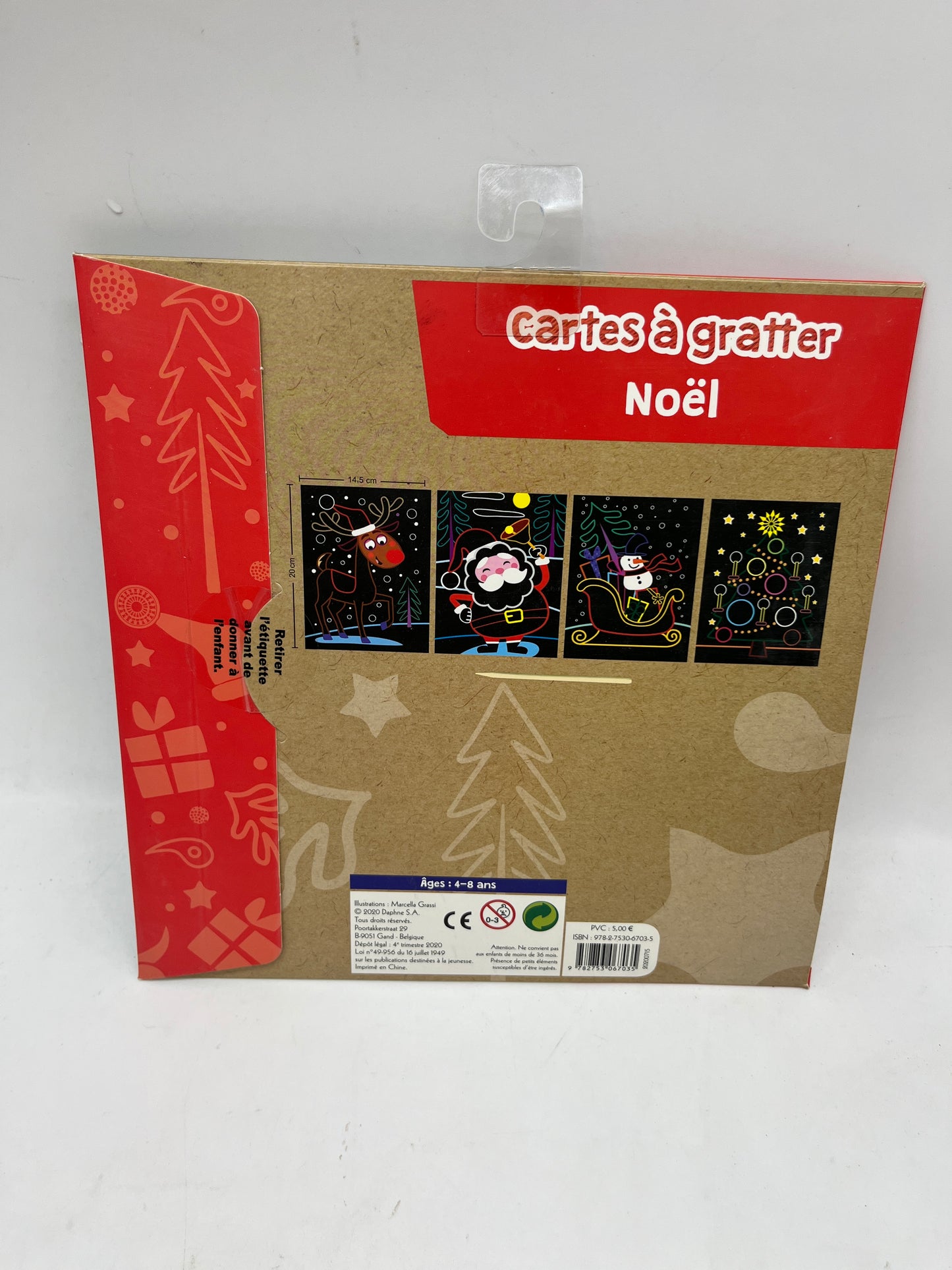 Pochette pack d’activité mes cartes à gratter de Noël Neuf édition auzou Neuf