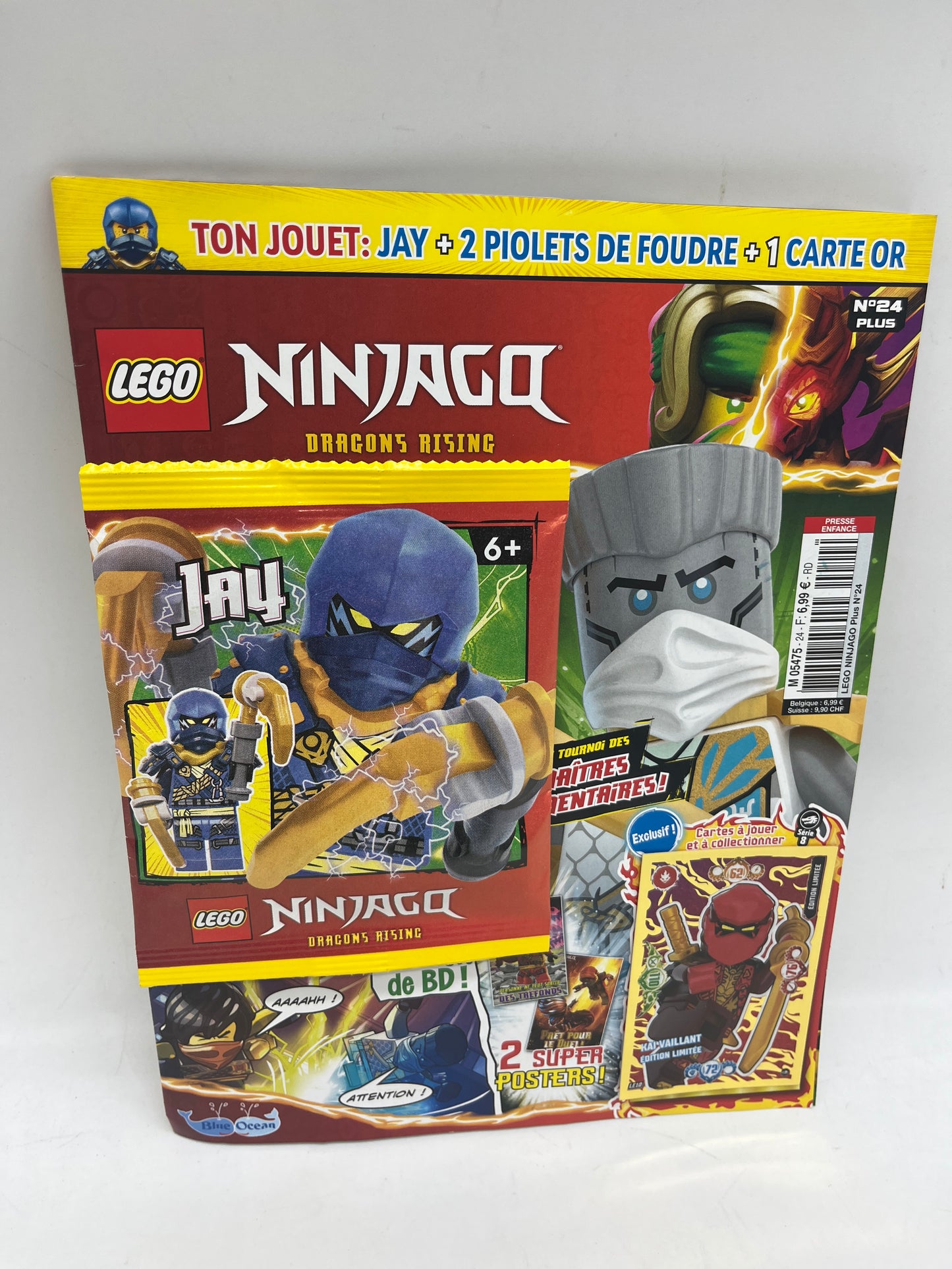 Livre d’activité Magazine Lego Ninjago avec sa mini figurine Jay Neuf !