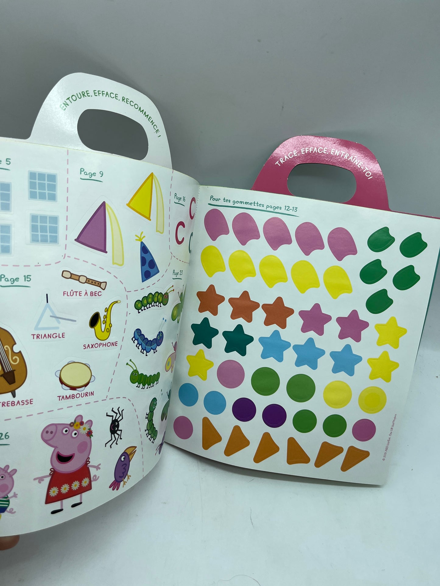 Livre d’activités Magazine Je Joue j’apprends Peppa pig Mon année de maternelle 80 gommettes couleur lettre chiffres numéro 37 lettre C Neuf