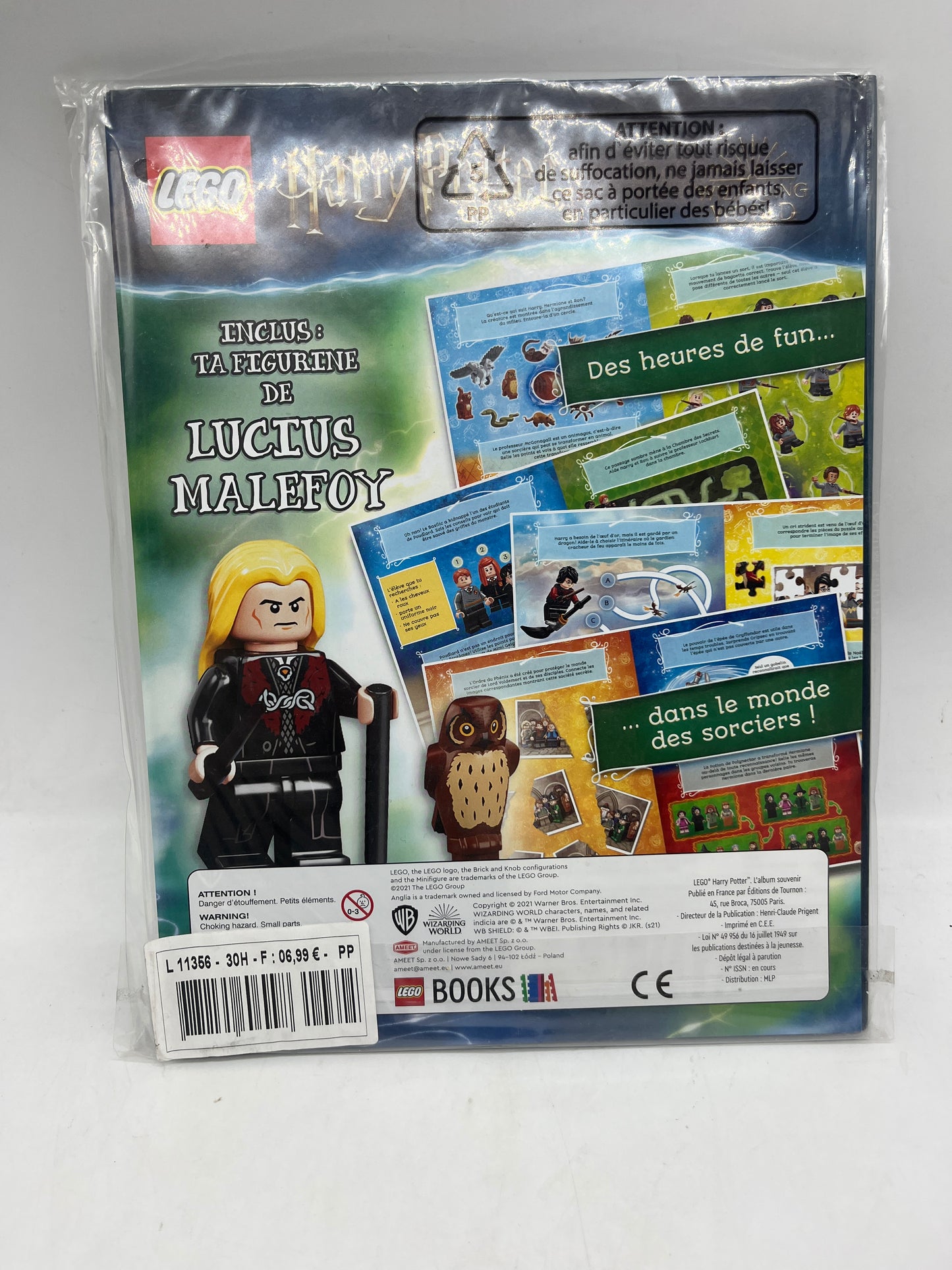 livre d’activité Magazine Lego Harry Potter l’ai un souvenir avec sa mini figure Neuf !