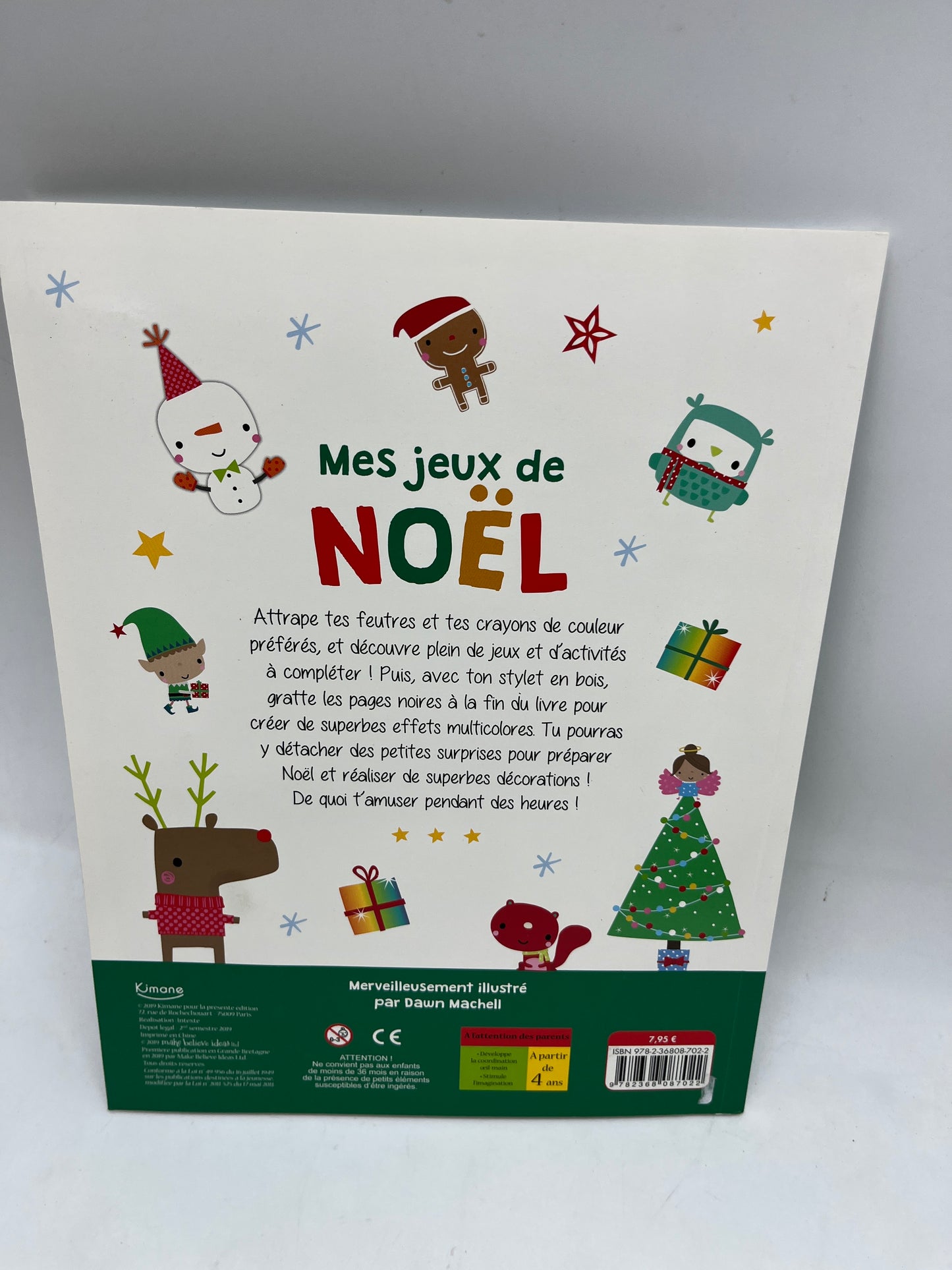 Livre d’activités de Noël Mes Jeux de Noël avec jeux à gratter et surprise à détacher Neuf