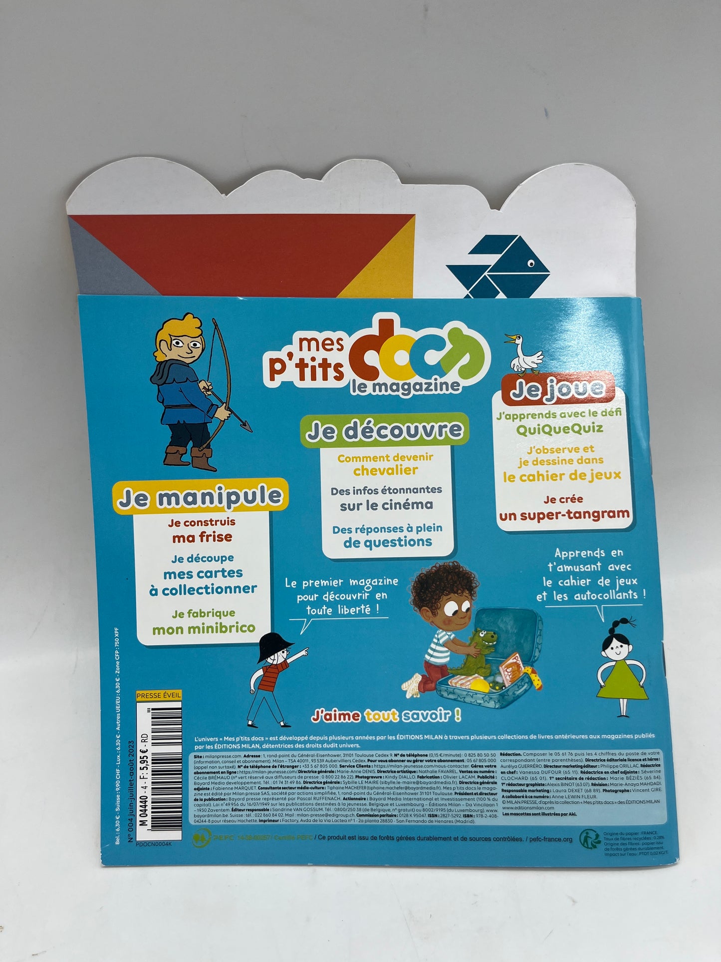 livre d’activité Magazine Mes P’tit doc thème avant les Chevaliers Neuf !