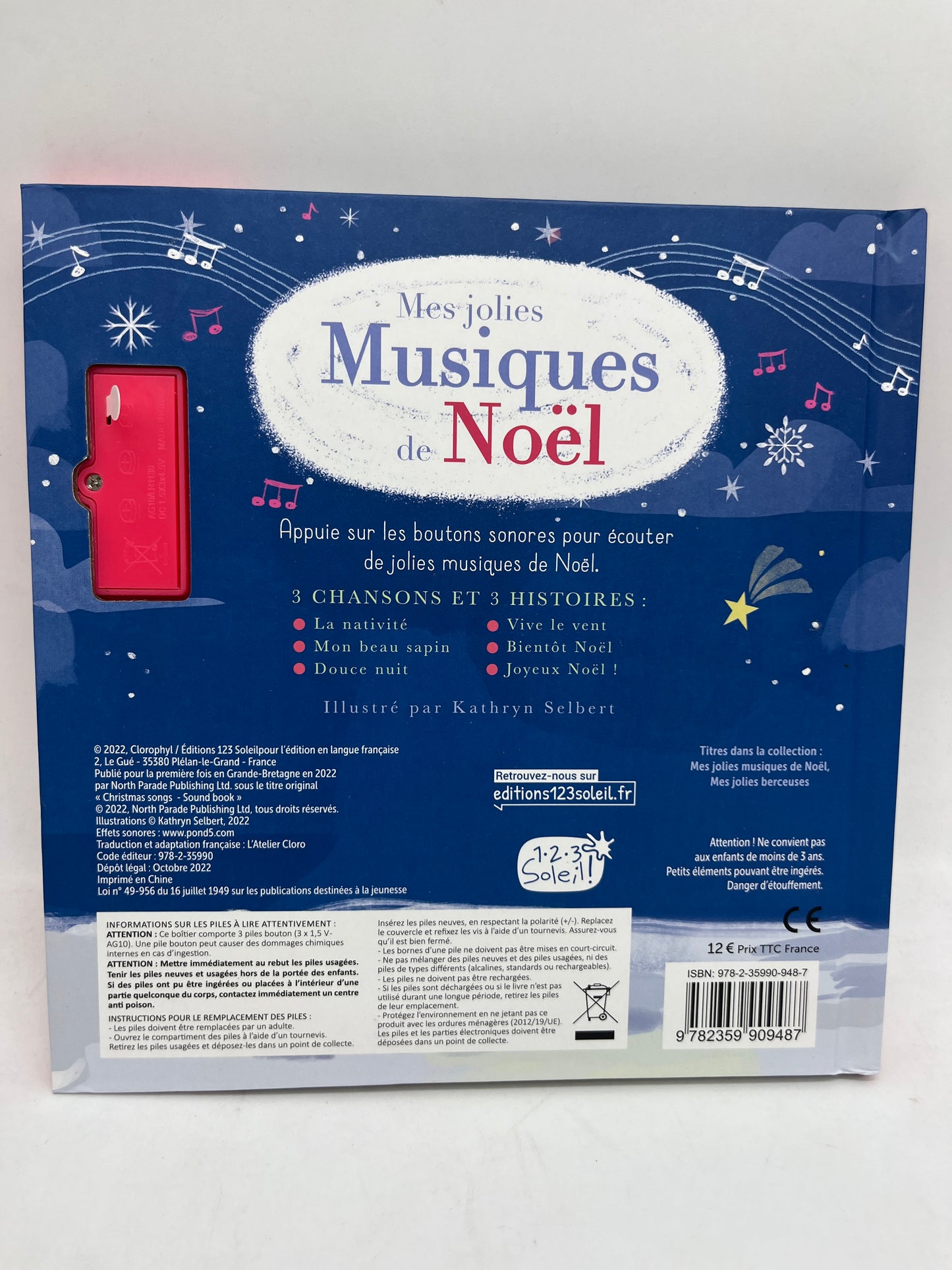 Livre Sonore Mes jolies musiques de Noël Neuf