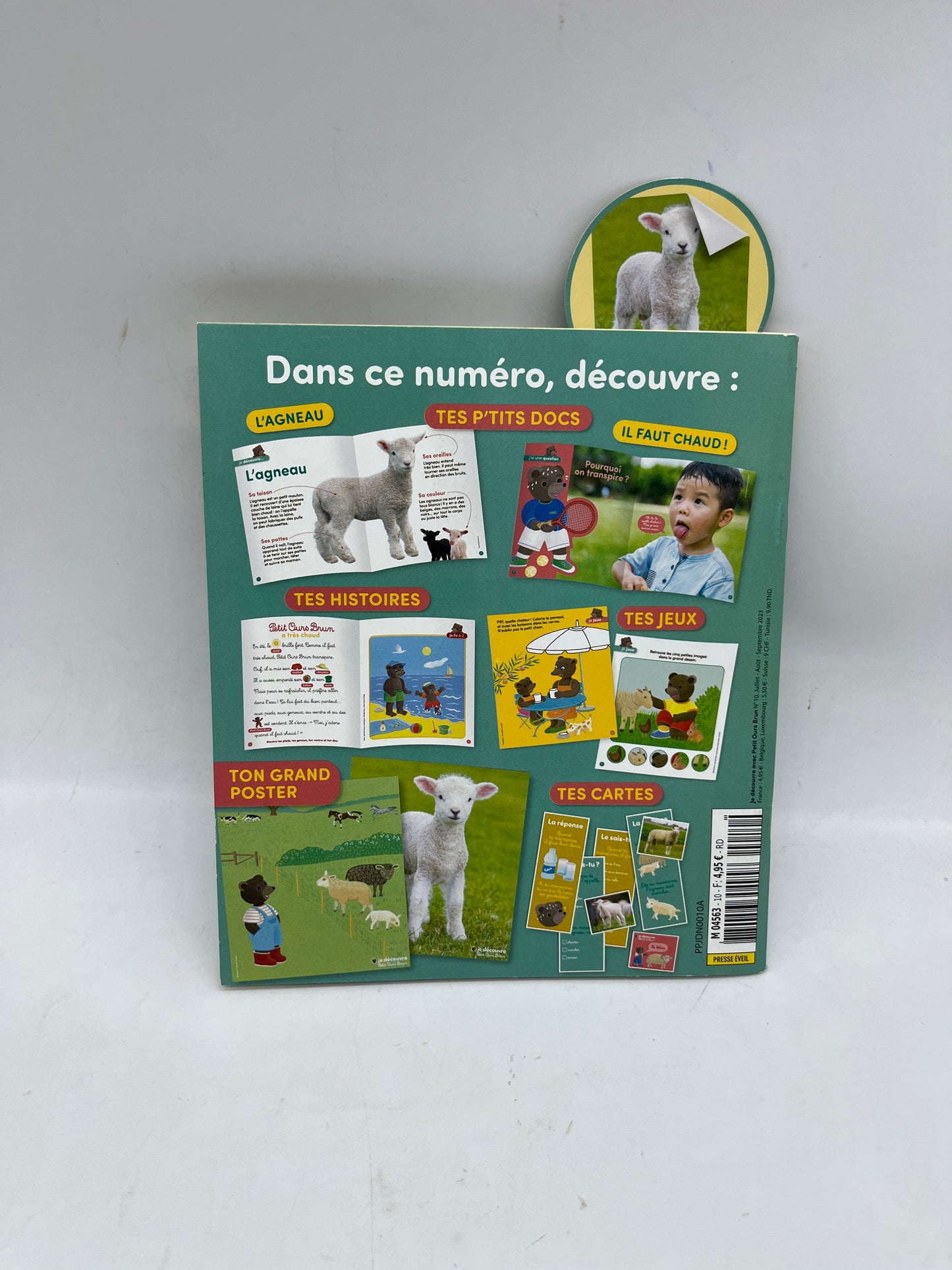 Livre d’activité Magazine Je découvre avec Petit Ours Brun modèle Coucou petit Agneau! Neuf