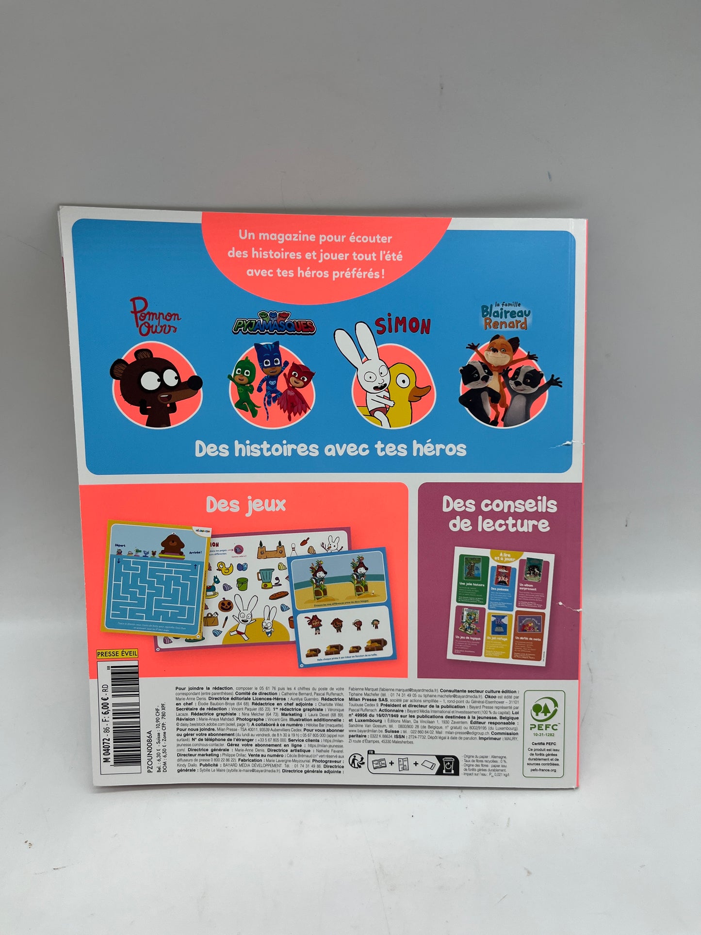 magazine livre d’activité Des p’tits heros Okoo spécial histoires Peppa Pig tchoupi zou avec ses crayons spéciale maternelle Neuf