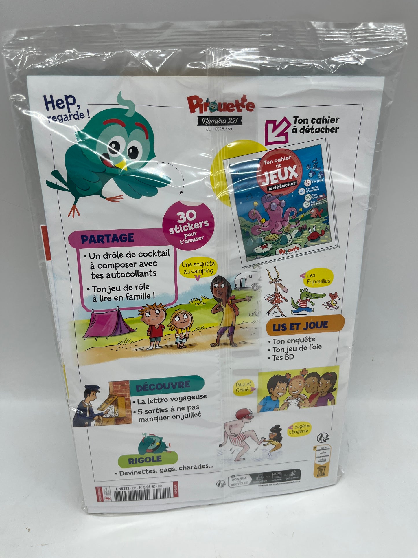 livre d’activité Magazine Pirouette avec son pistolet lance disque Neuf sous blister 5/8 ans