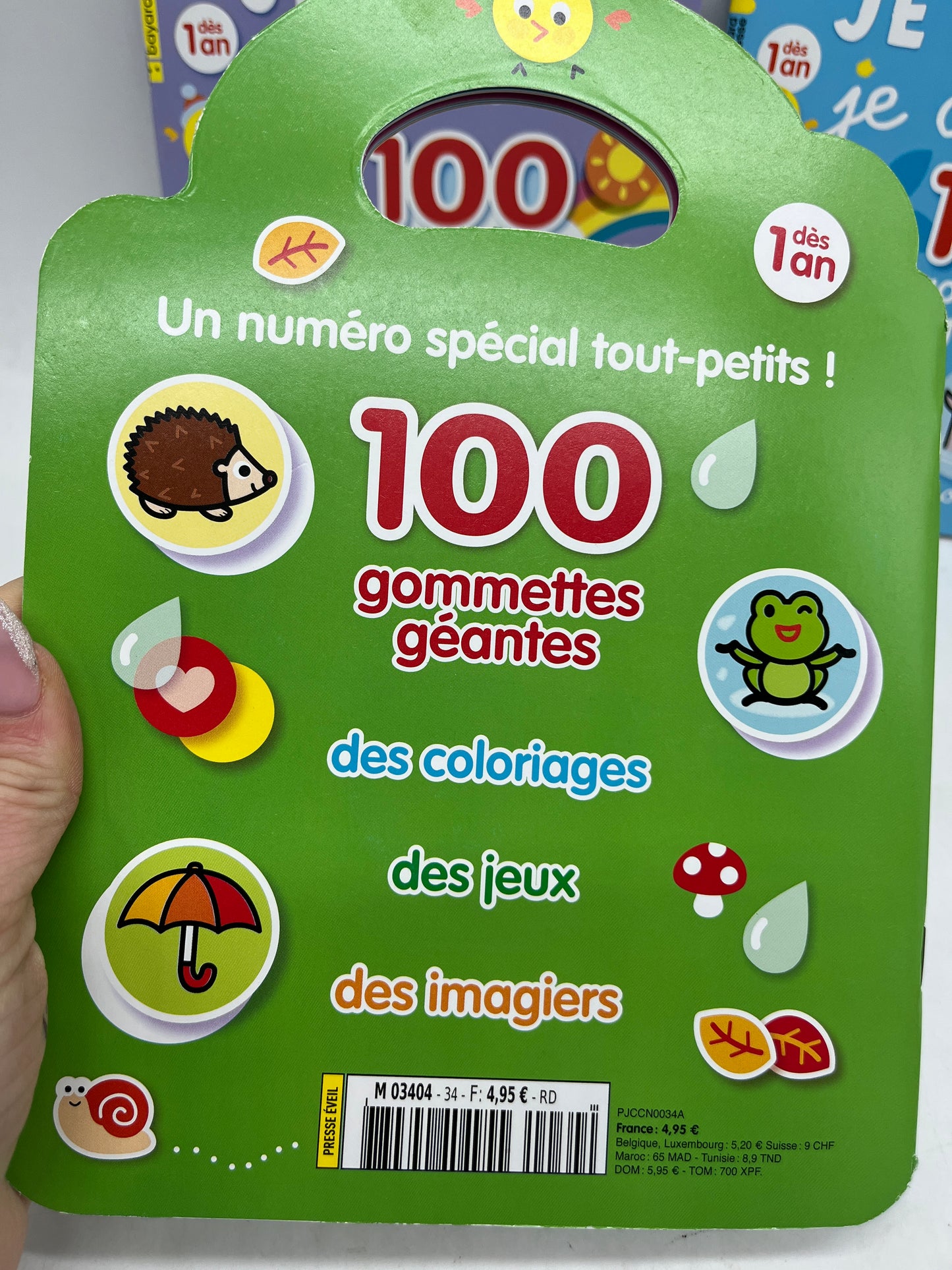 Lot de 3 livres d’activités Magazine Je colle je colorie Avec 100 gommettes géantes imagier neuf