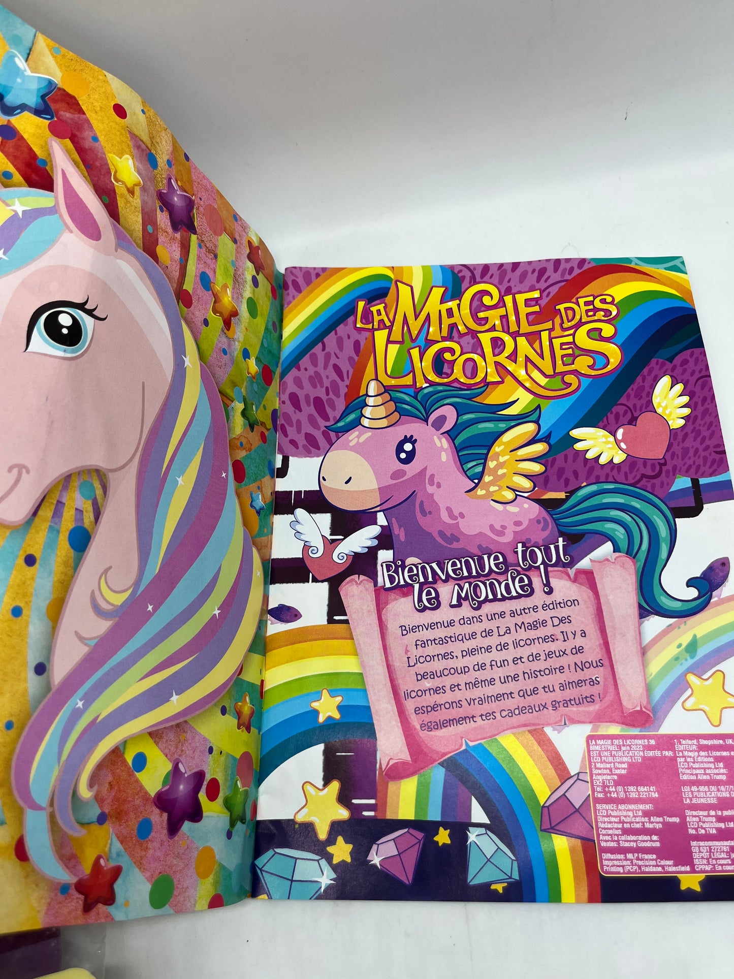 Livre d’activité Magazine La magie des licornes avec son coffret de bague et son kit papeterie Neuf