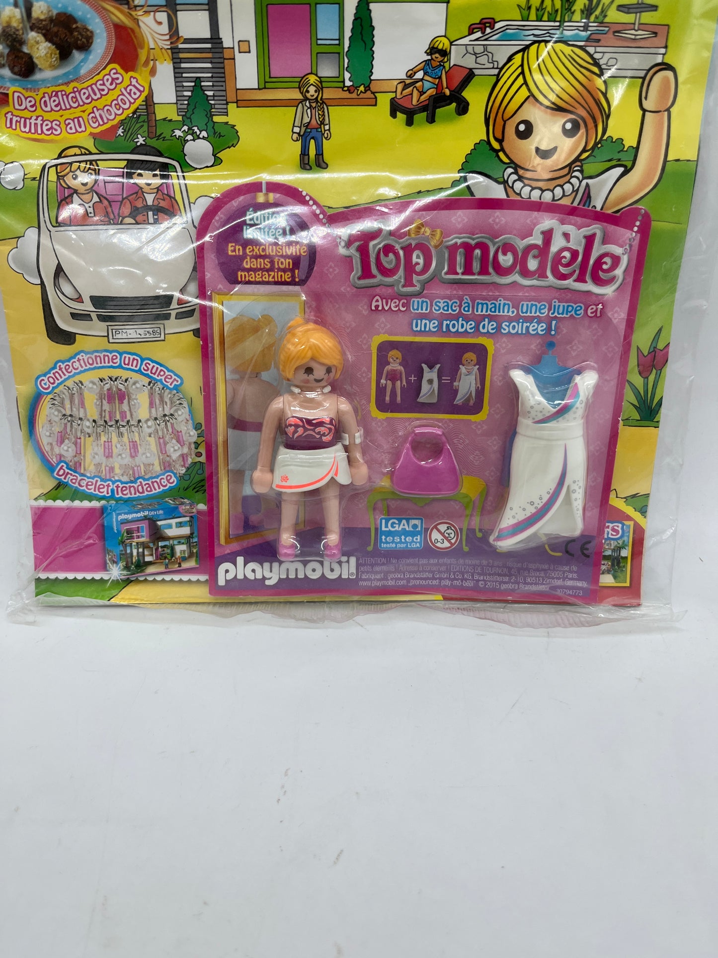Livre D’activité magazine Playmobil girls avec sa figurine Top model jamais ouvert Neuf