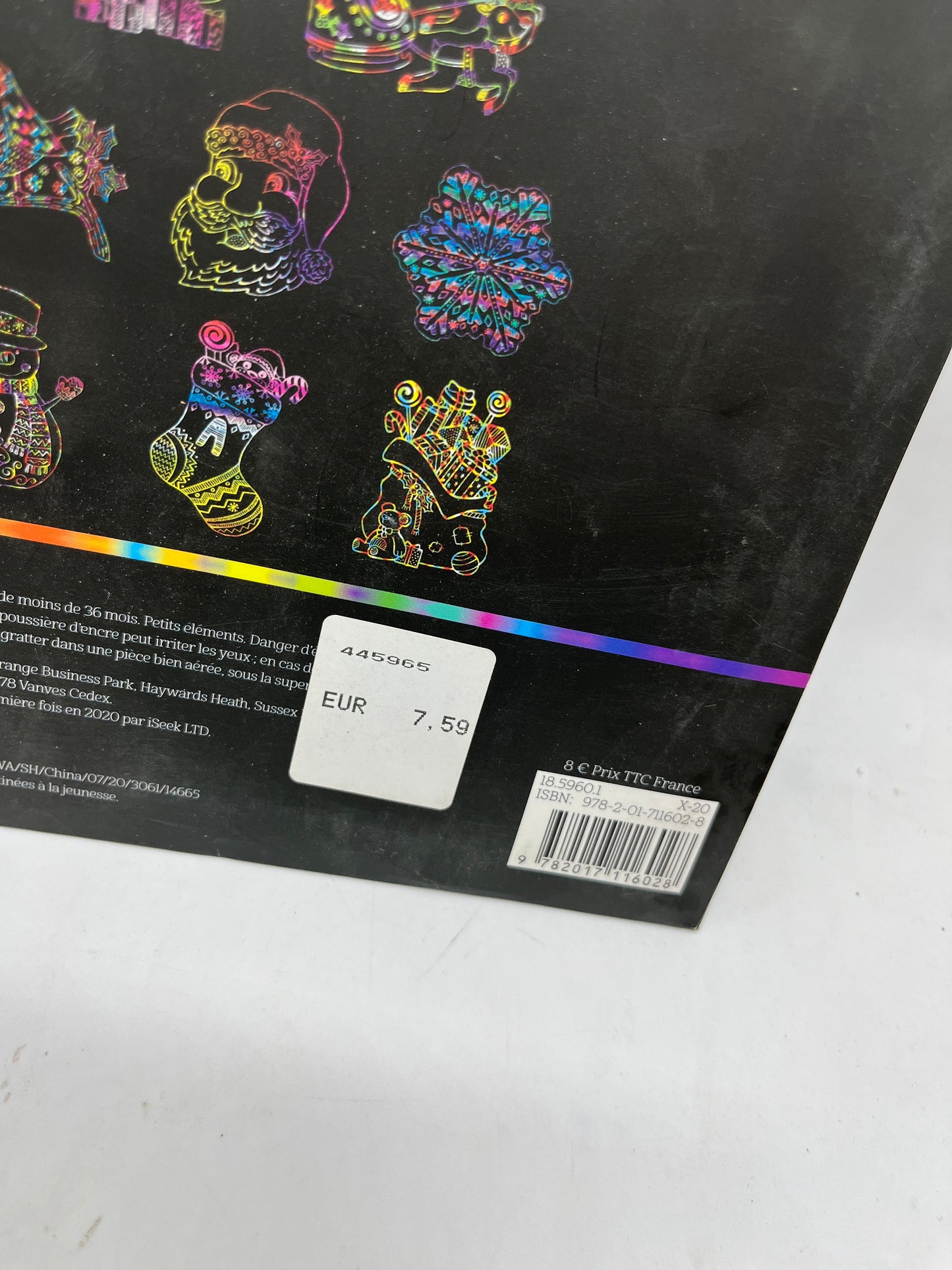 livre d’activité Silhouette à gratter avec son stylet thème Noël Neuf