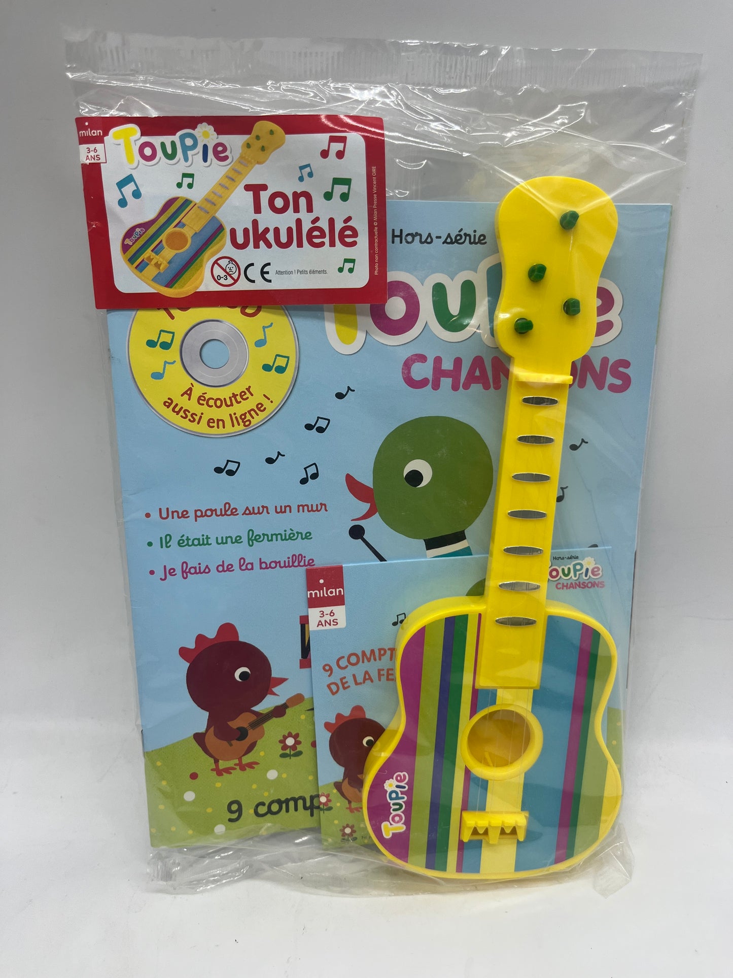 Magazine Hors séries Toupies Chanson Comptines pour les petits Avec Cd et sa guitare thème à la ferme Neuf sous blister