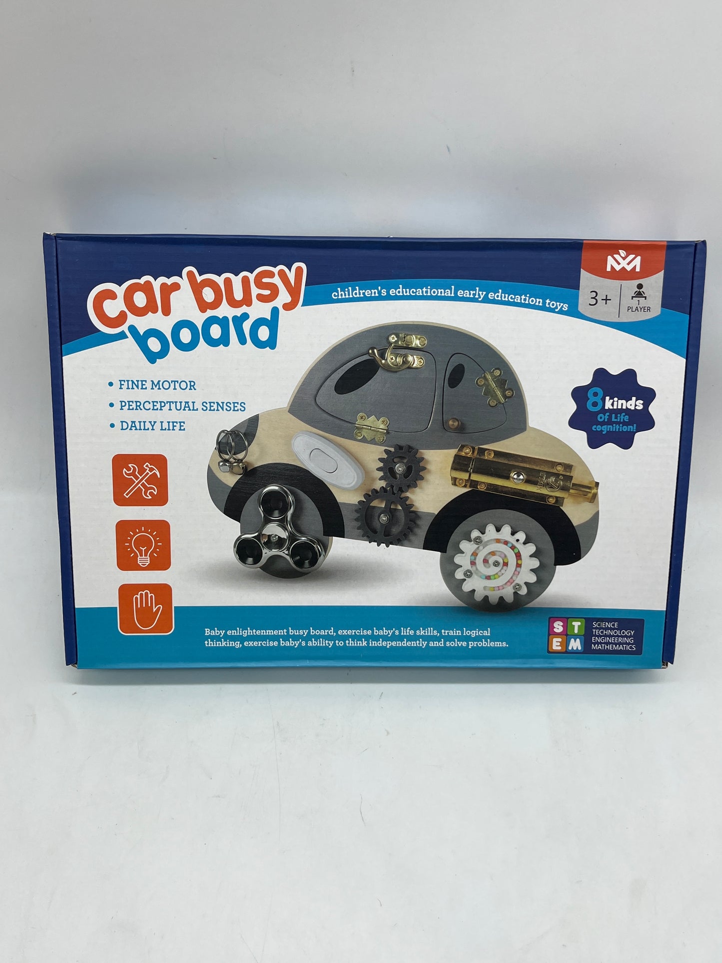 Jouet jeu activités apprentissage
motricité Tableau d’activités Busyboard En forme de voiture Neuf