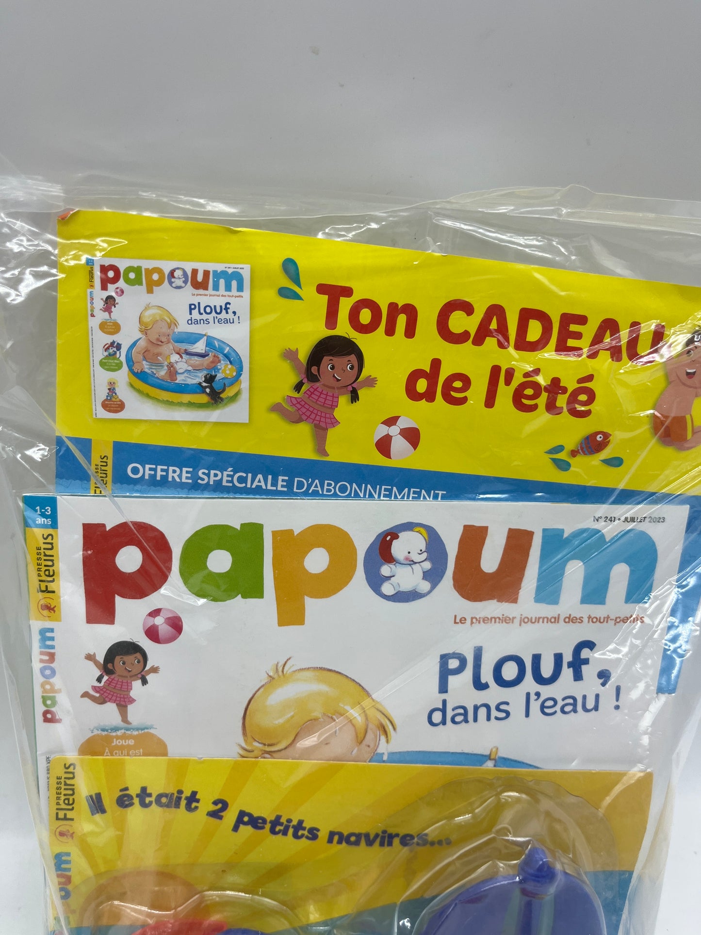 livre d’activité Magazine Papoum avec 2 bateaux Neuf !